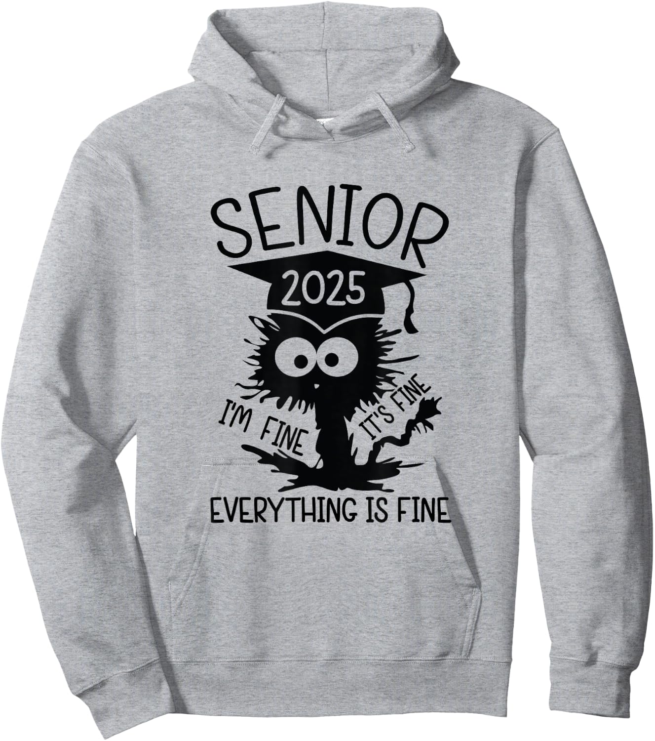 Senior 2025 High School College Graduation Year Class Of Hoodie - Hoodie | Ash