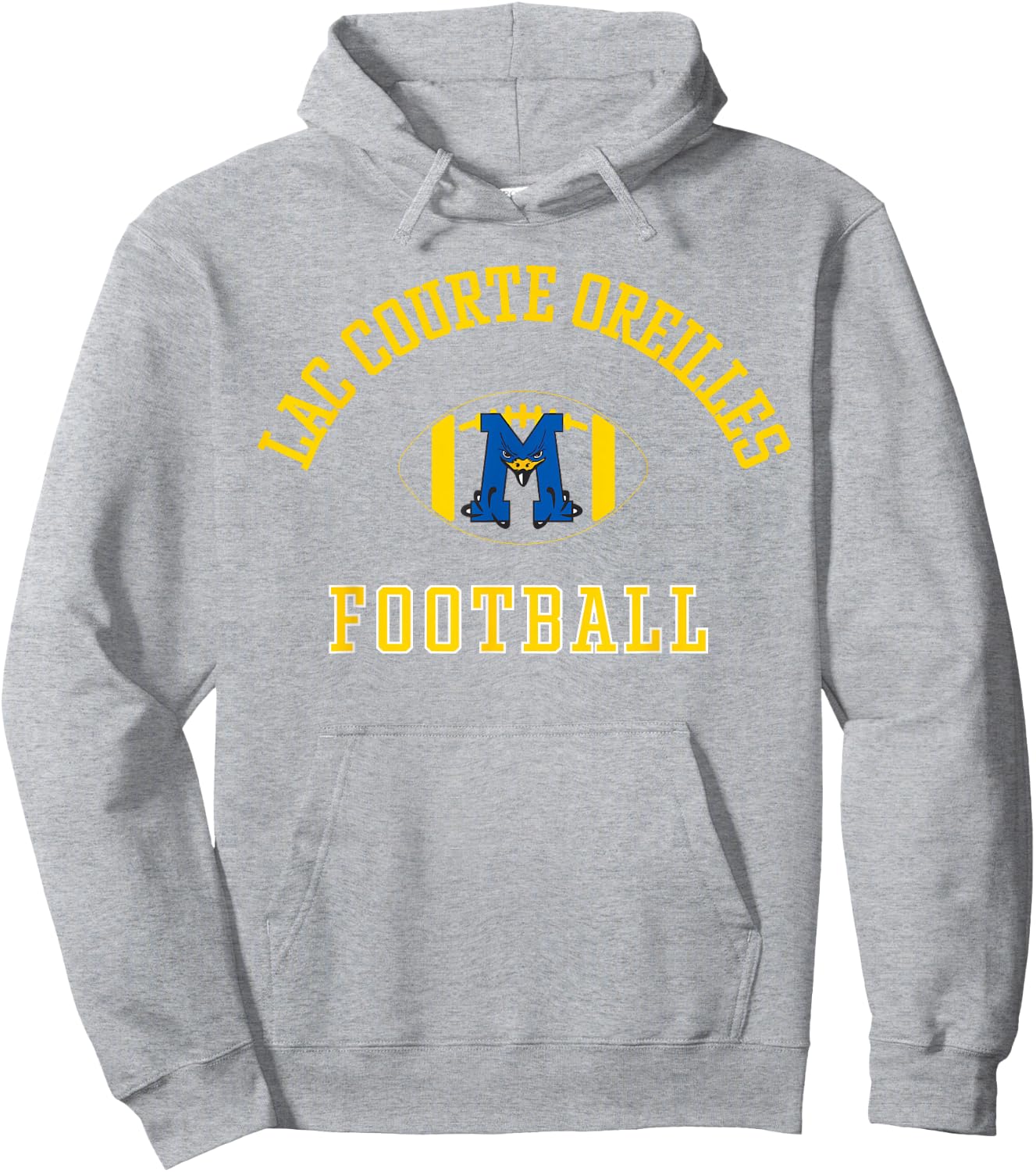 Lac Courte Oreilles Ojibwe School Migiziwag Football Hoodie - Hoodie | Ash