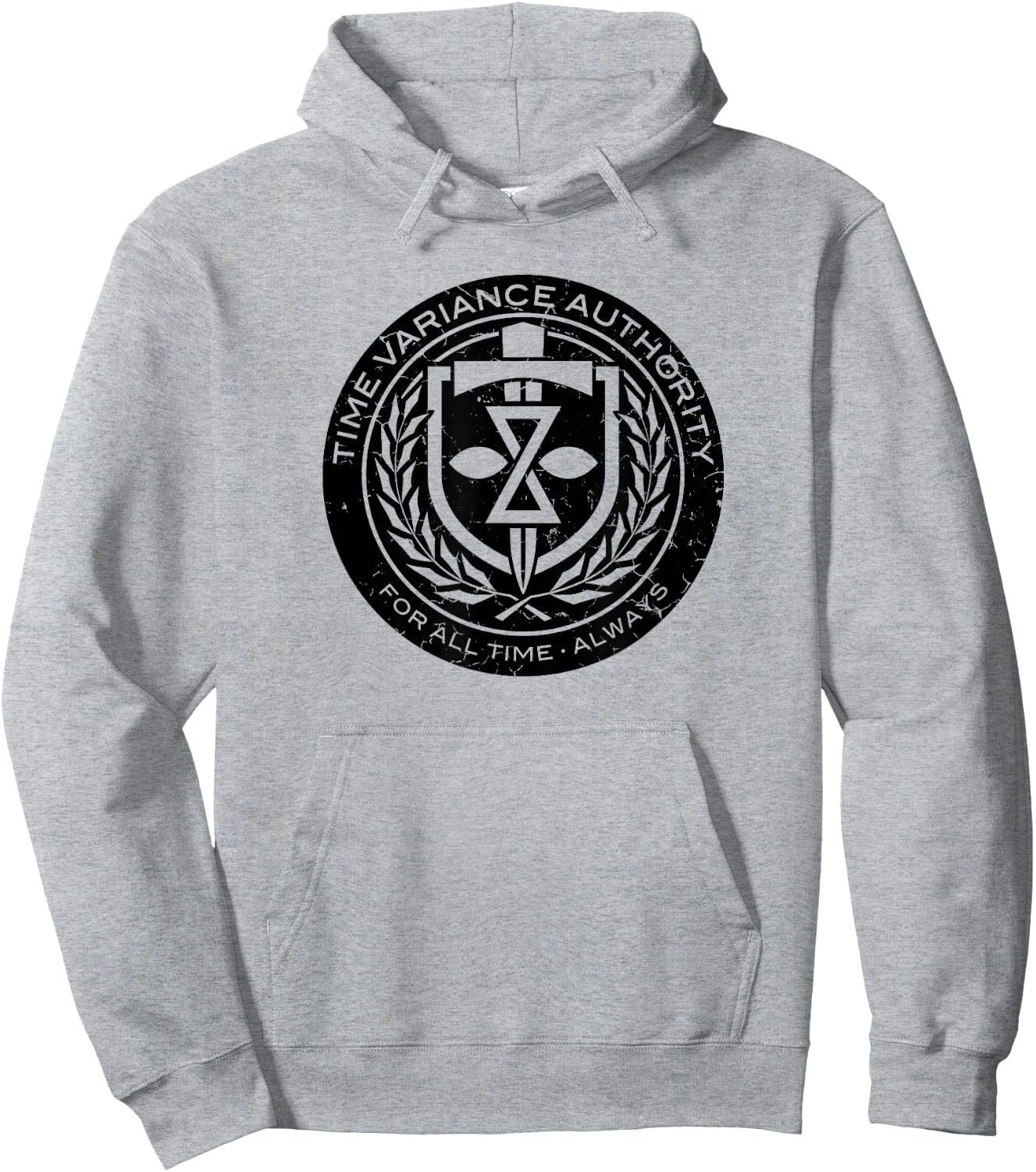 Marvel Loki Time Variance Authority Badge Hoodie - Hoodie | Ash