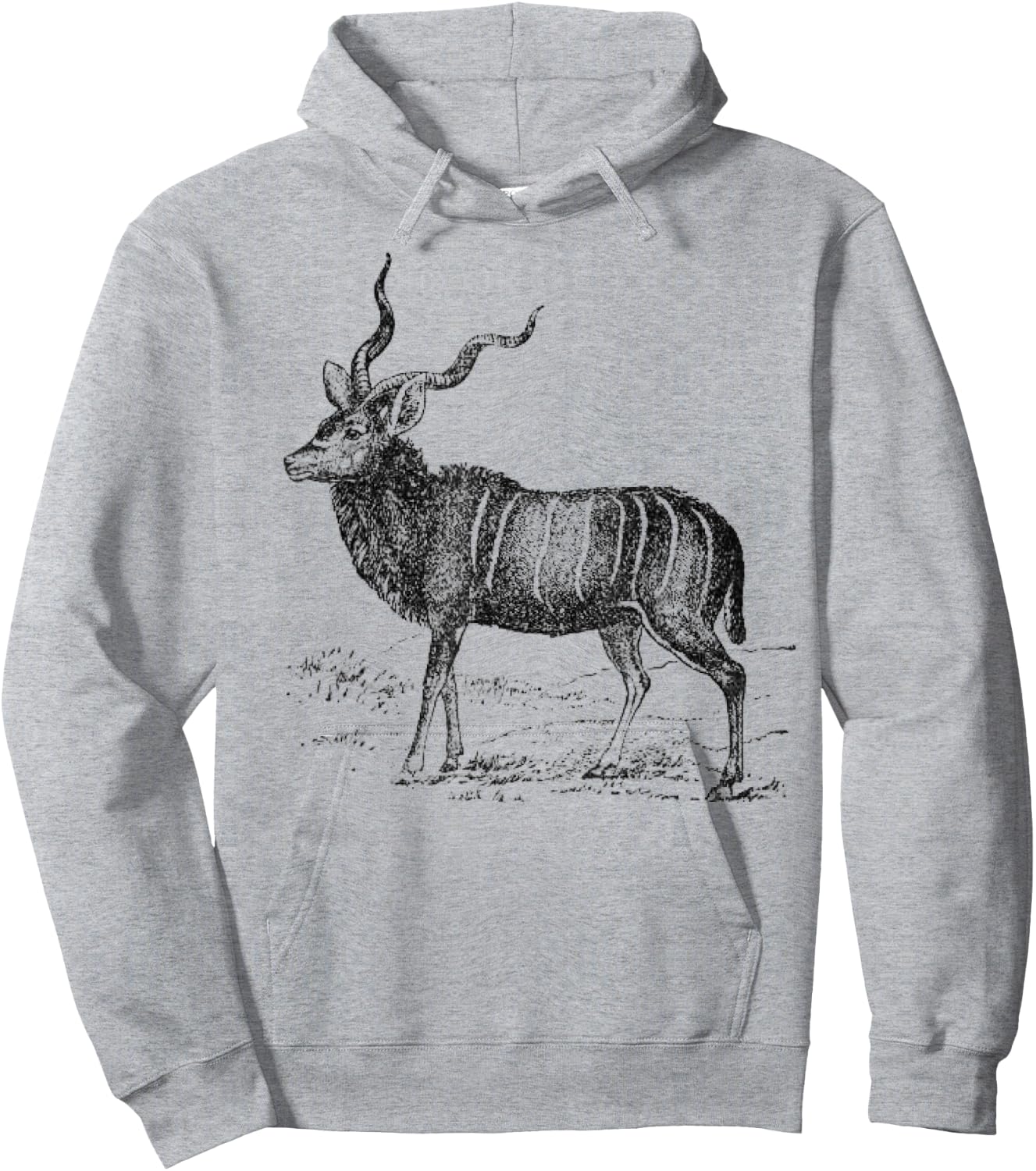 Kudu Antilope Art African Animal Gift Hoodie - Hoodie | Ash
