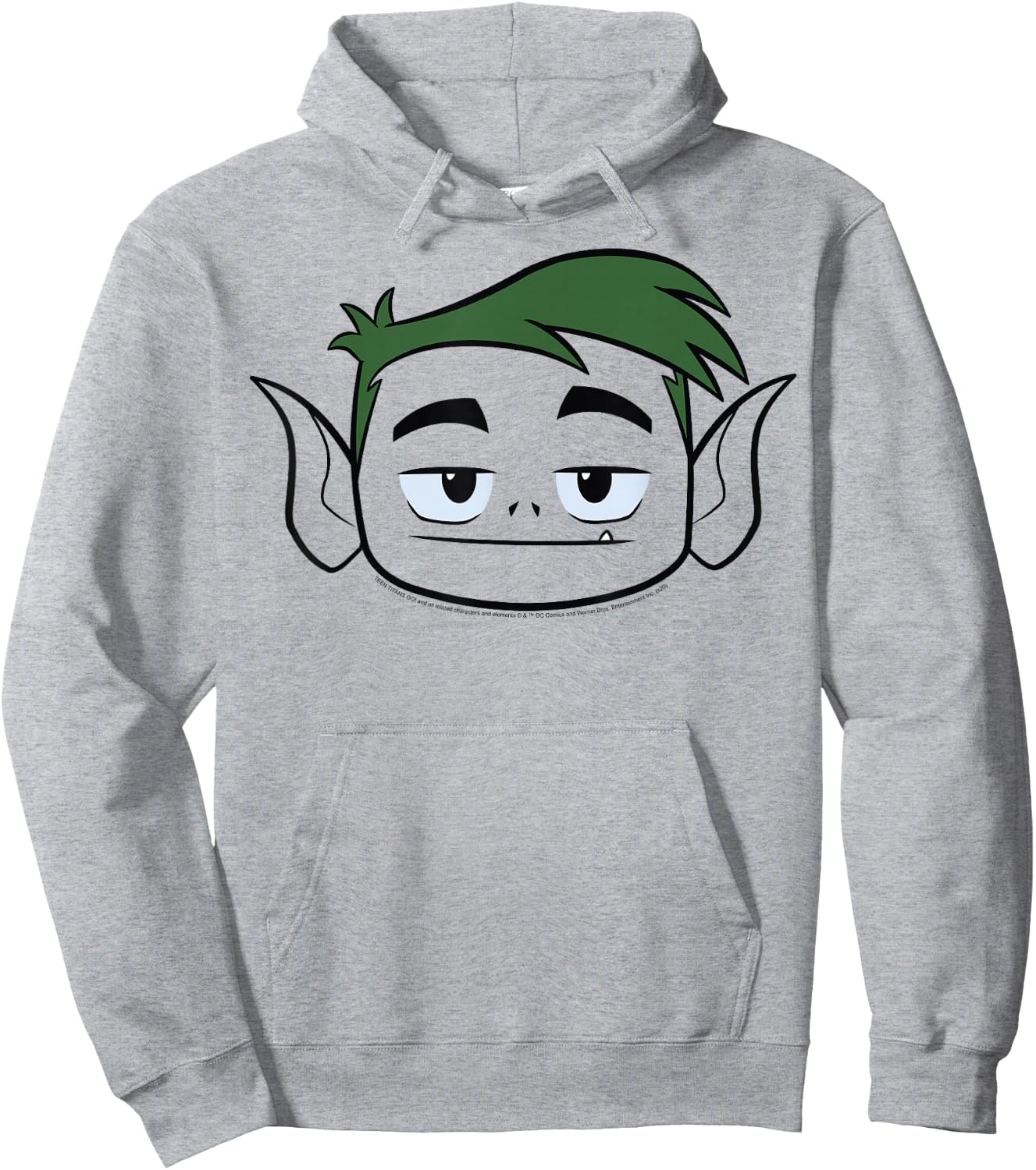 DC Comics Teen Titans Go! Beast Boy Big Face Hoodie - Hoodie | Ash