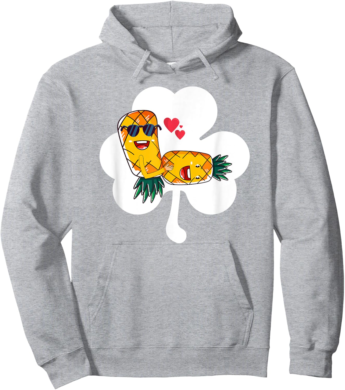 Lucky Swinger Upside Down Pineapple Making Love Shamrock Hoodie - Hoodie | Ash