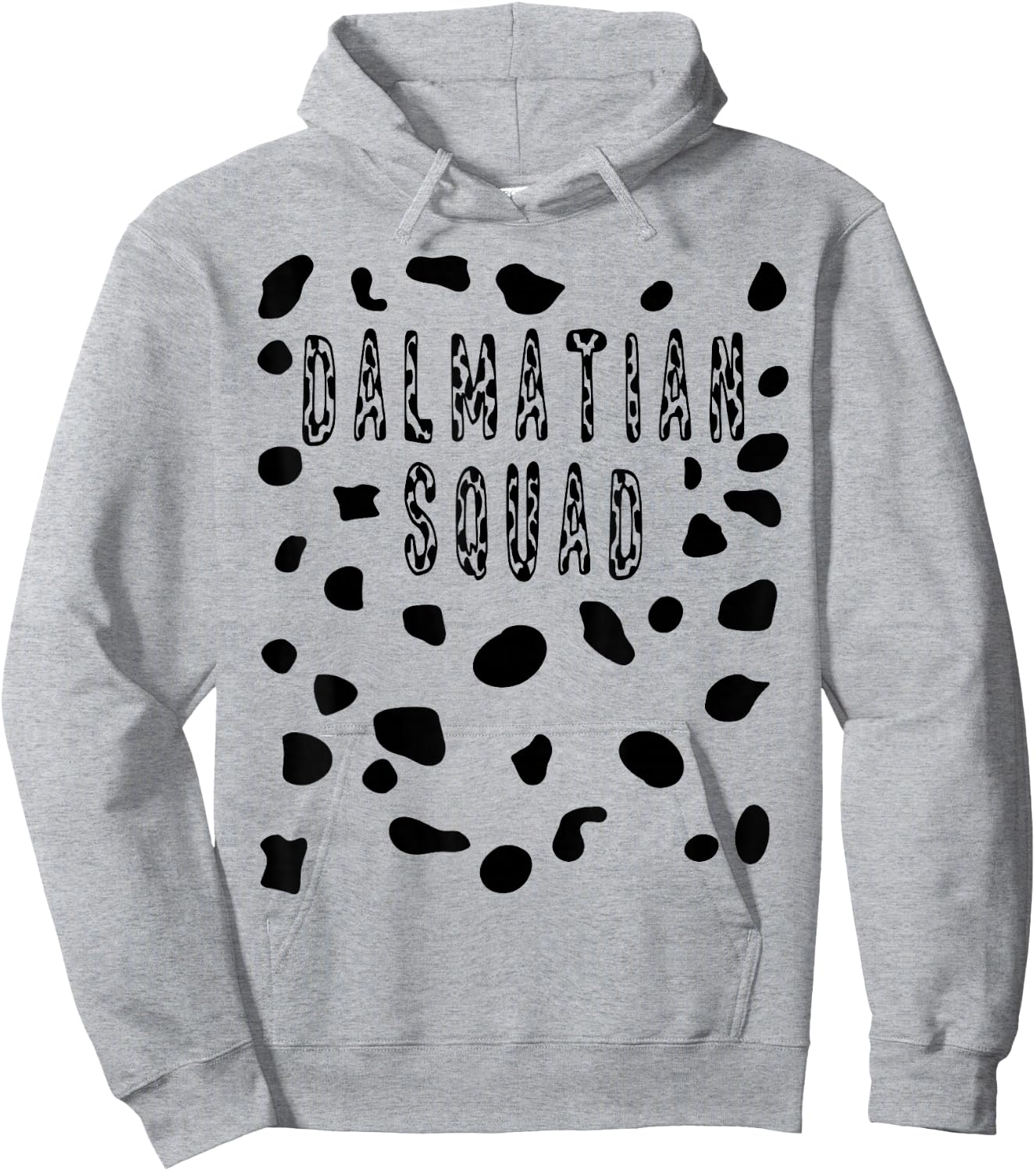 Dalmatian Squad Costume - Halloween Pretend Dog Spots Hoodie - Hoodie | Ash