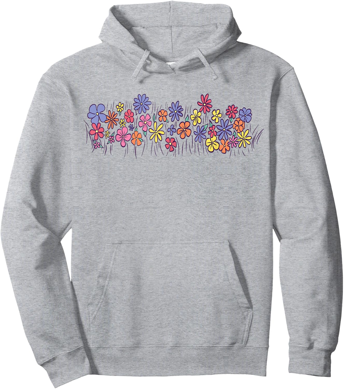 Colourful Flowers Hoodie - Hoodie | Ash