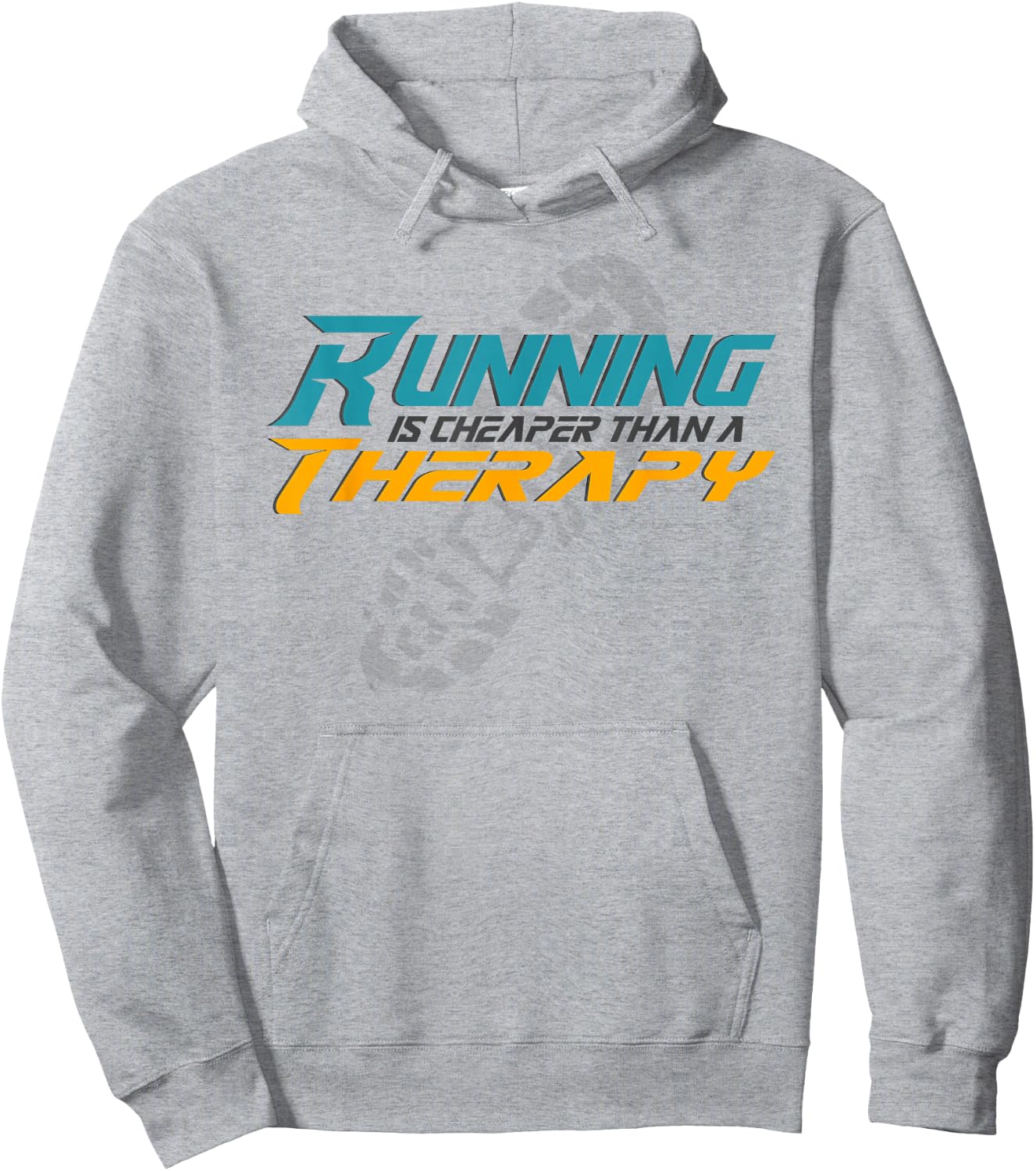 Running is cheaper than a Therapy, funny Fitness Hoodie - Hoodie | Ash
