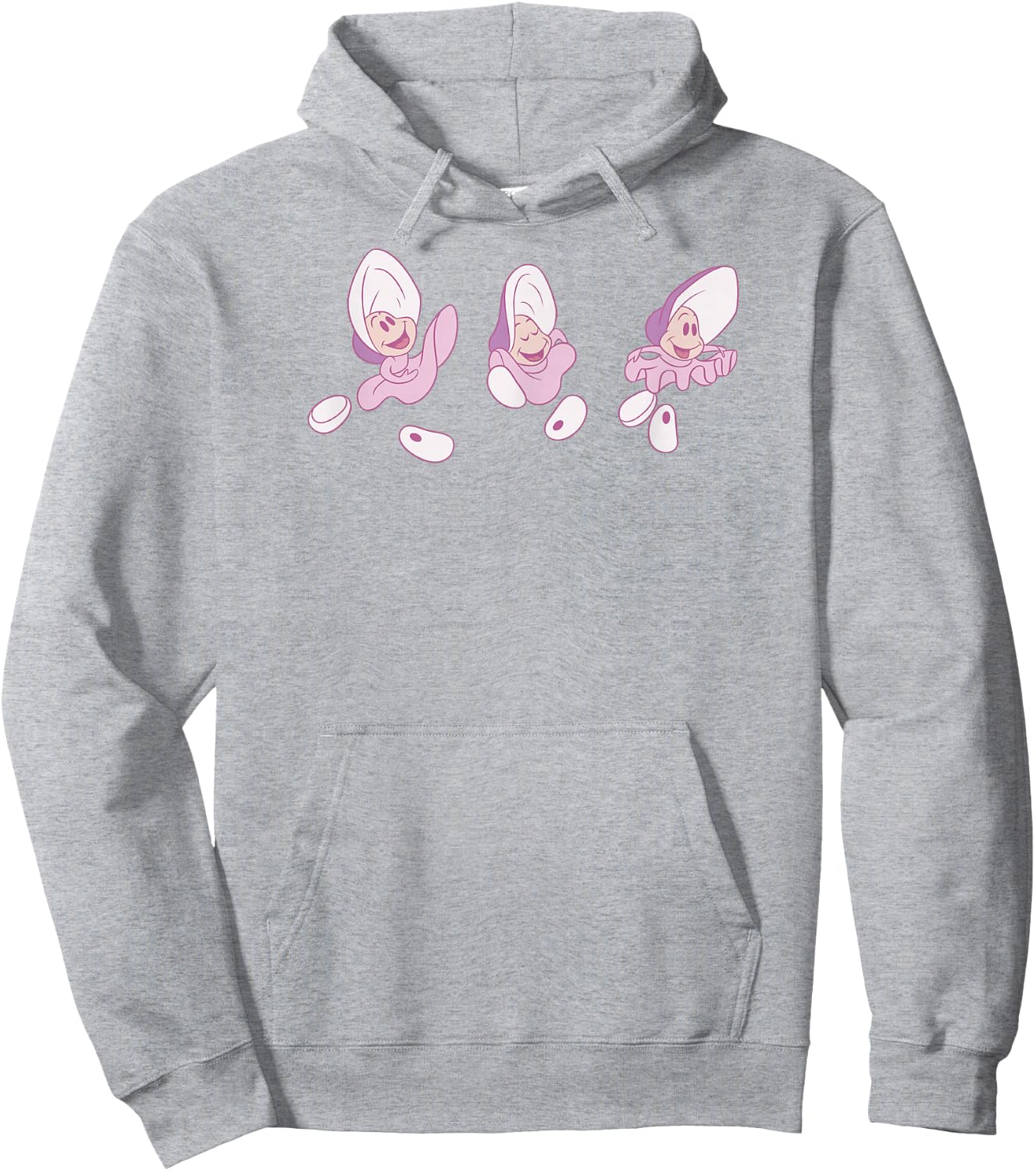 Disney Alice in Wonderland Cute Dancing Oysters Chest Logo Hoodie - Hoodie | Ash