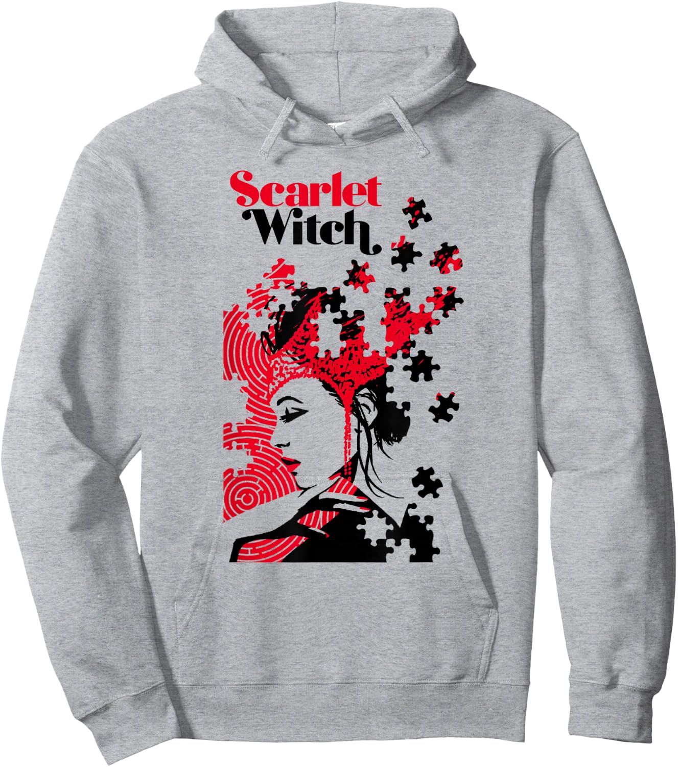 Marvel Avengers Scarlet Witch Wanda Maximoff Puzzle Hoodie - Hoodie | Ash