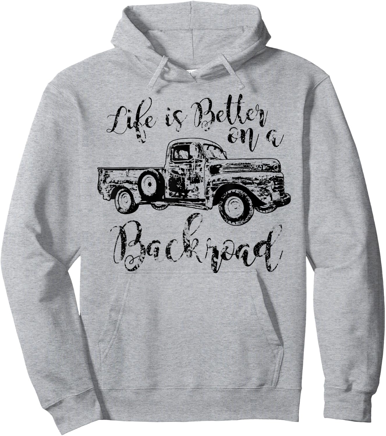 Life is better on a backroad country southern woman Vintage Hoodie - Hoodie | Ash