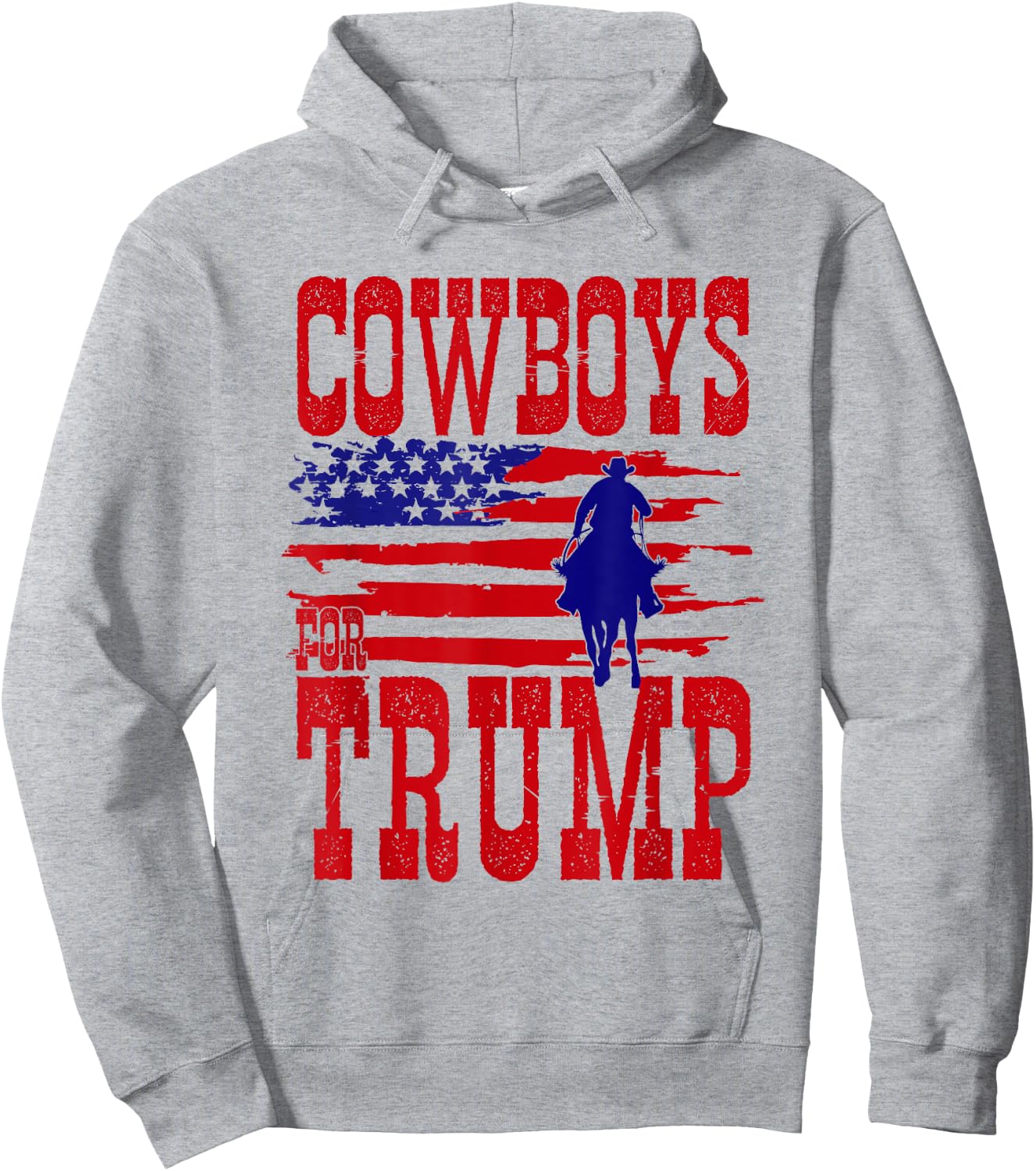 Cowboys for Trump Conservative Republican Support President Hoodie - Hoodie | Ash