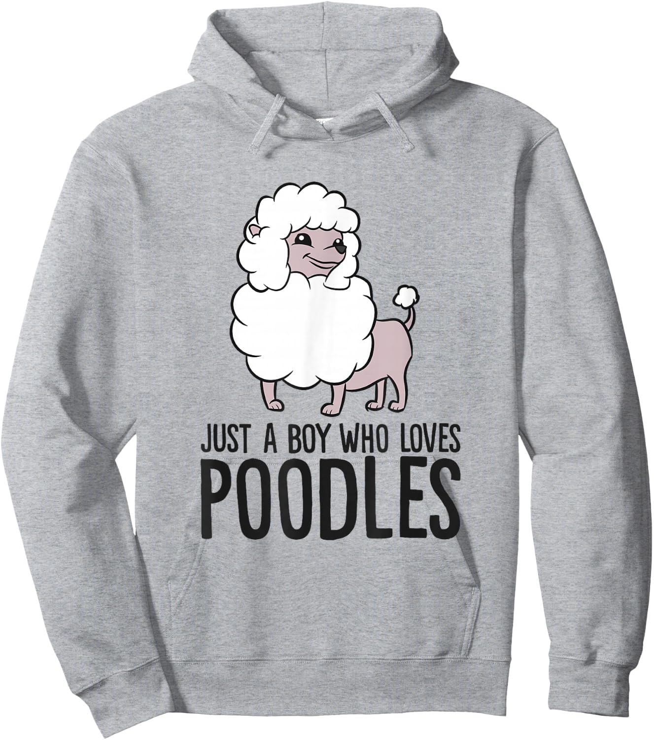 Funny Poodle Dog Just a Boy Who Loves Poodle Hoodie - Hoodie | Ash