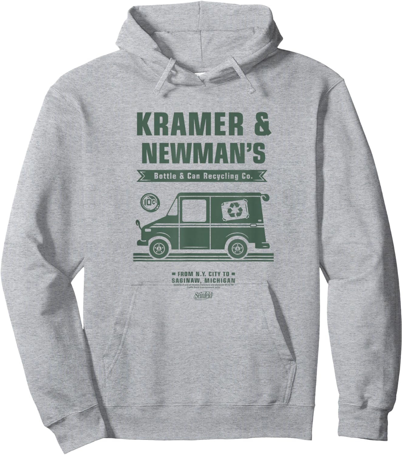 Seinfeld Kramer's & Newman's Bottle & Cap Recycling Co. Hoodie - Hoodie | Ash