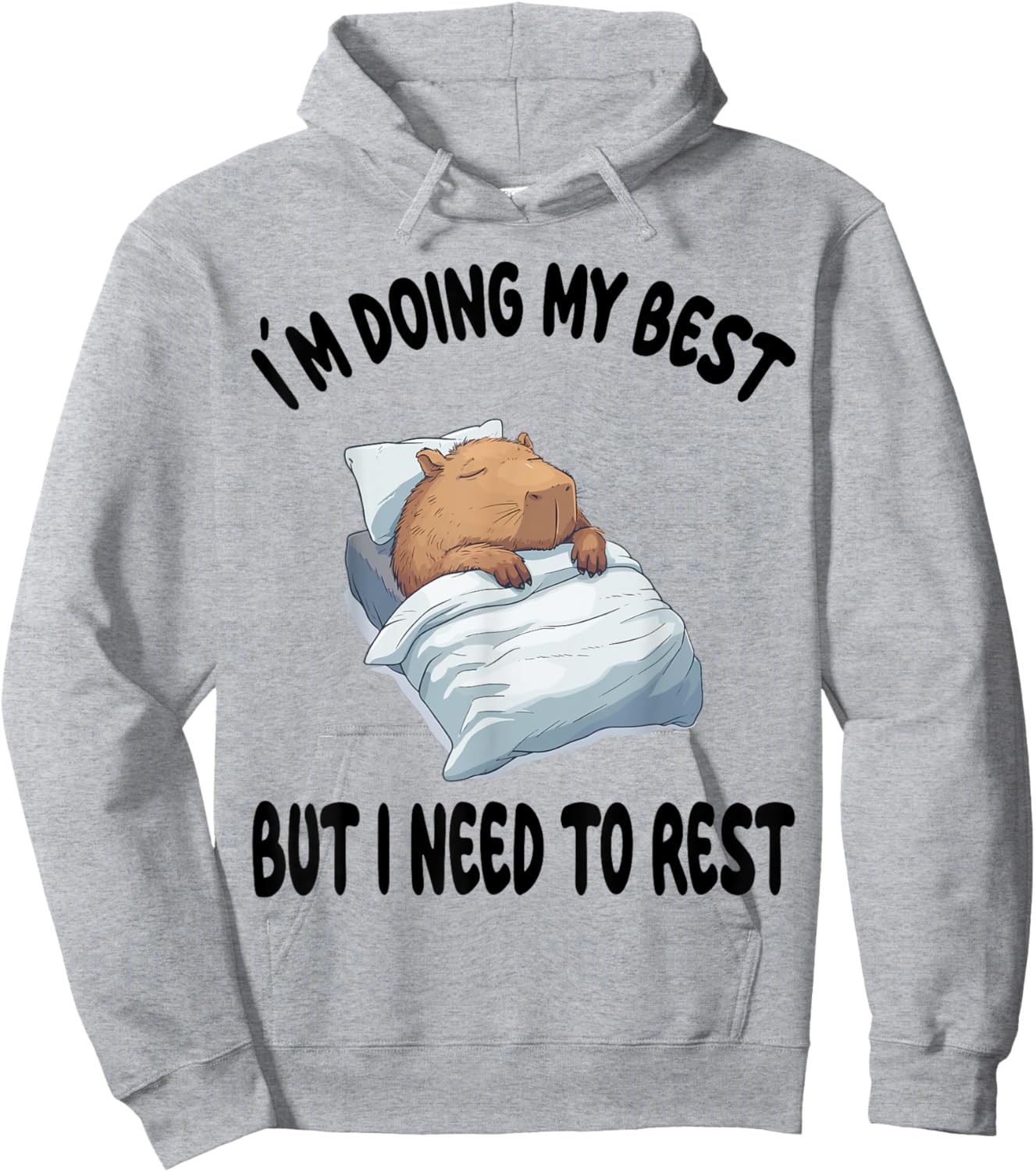Capybara Official Sleepshirt Pajamas Nightgown Hoodie - Hoodie | Ash
