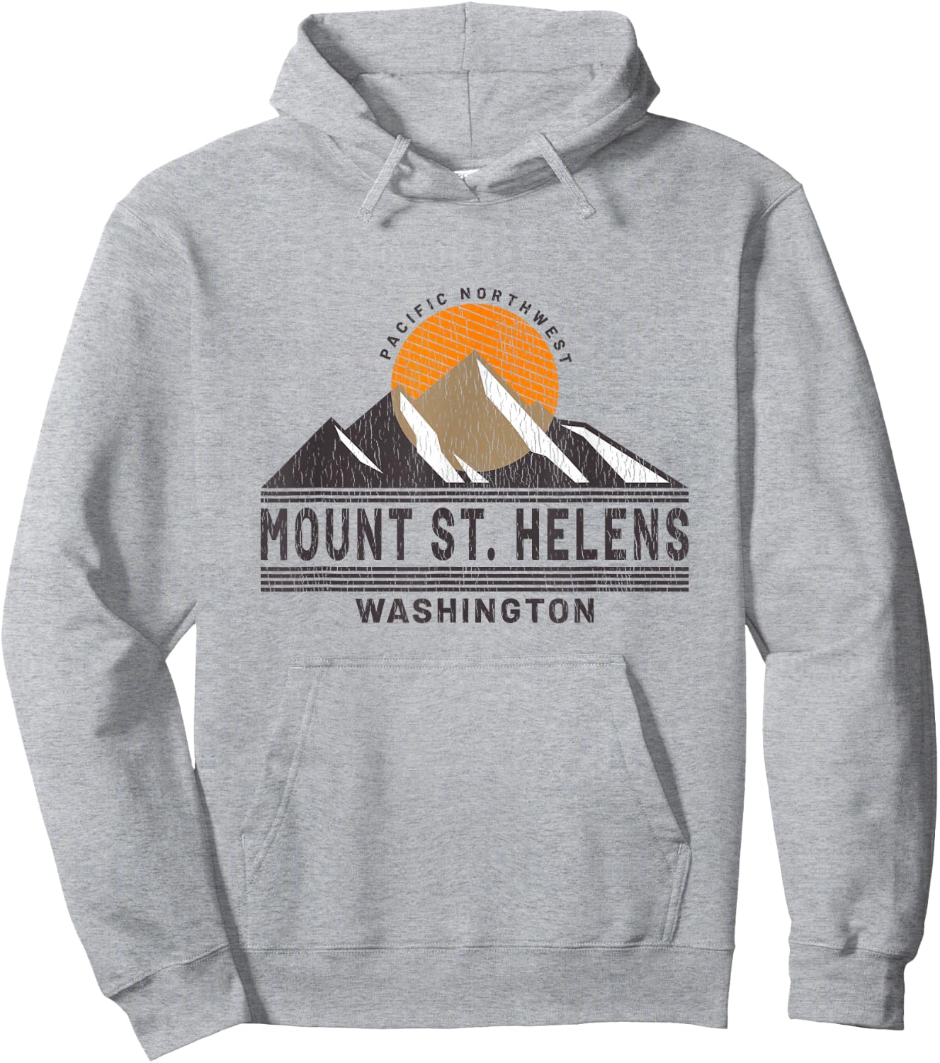 Vintage Mount St. Helens Washington - Mountain Souvenir Hoodie - Hoodie | Ash