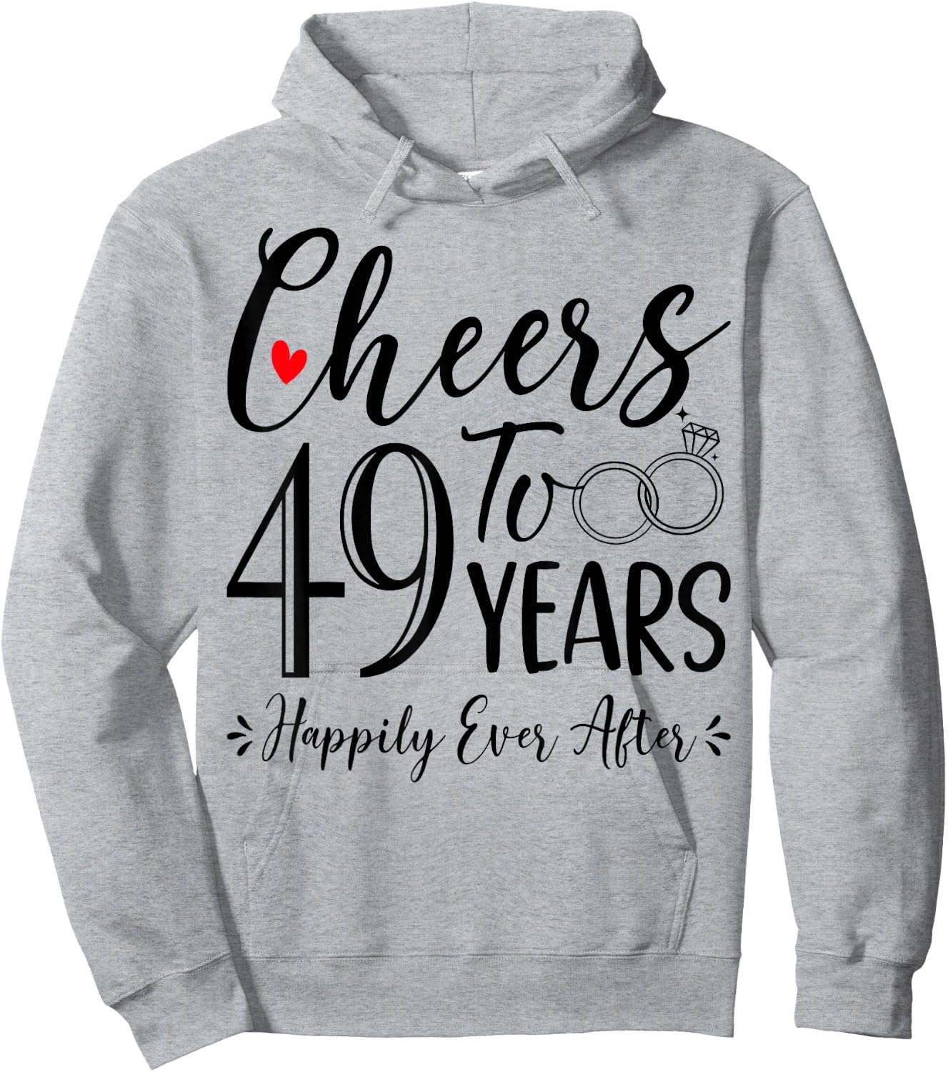 Cheers To 49 Years - 49th Wedding Anniversary Husband Wife Hoodie - Hoodie | Ash