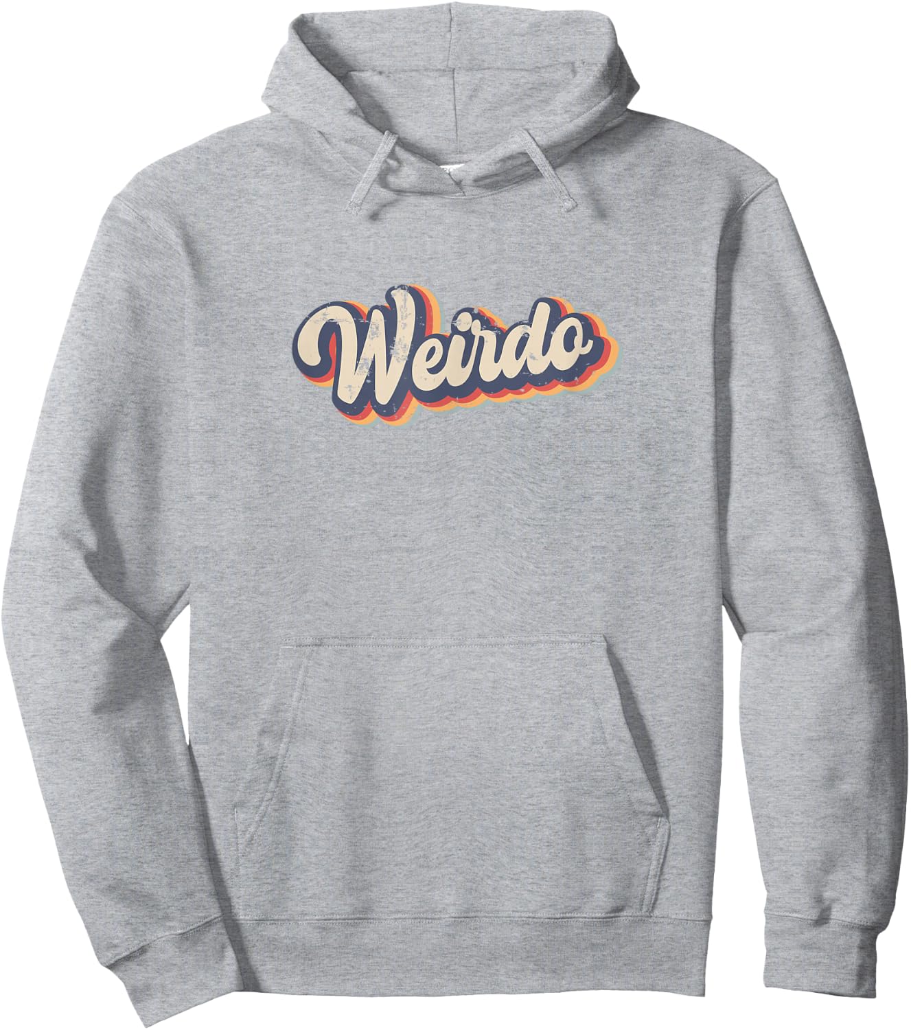 Weirdo Vintage Rainbow Funny strange or eccentric person Hoodie - Hoodie | Ash