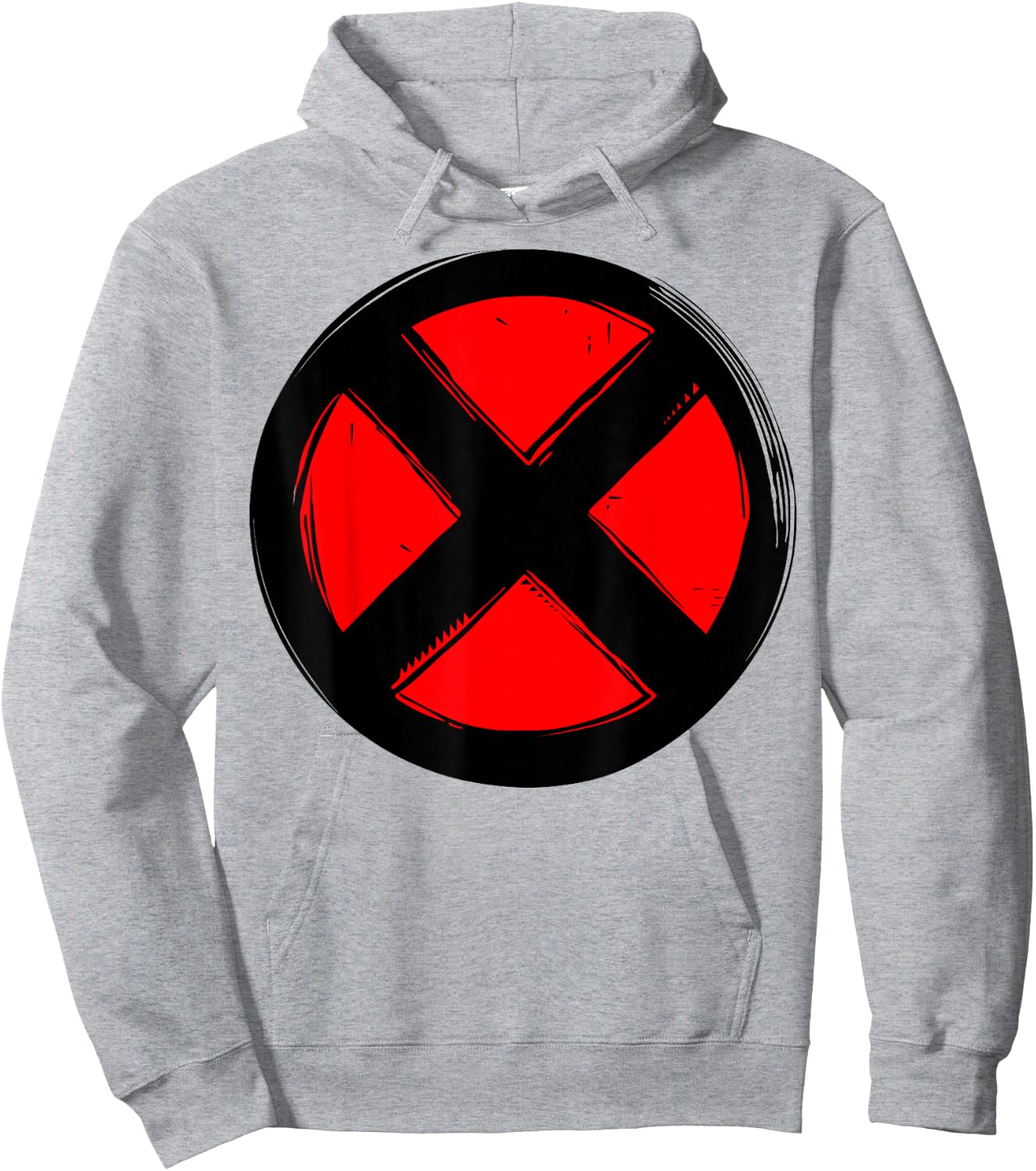 Marvel X-Men Woodcut Red Logo Hoodie - Hoodie | Ash