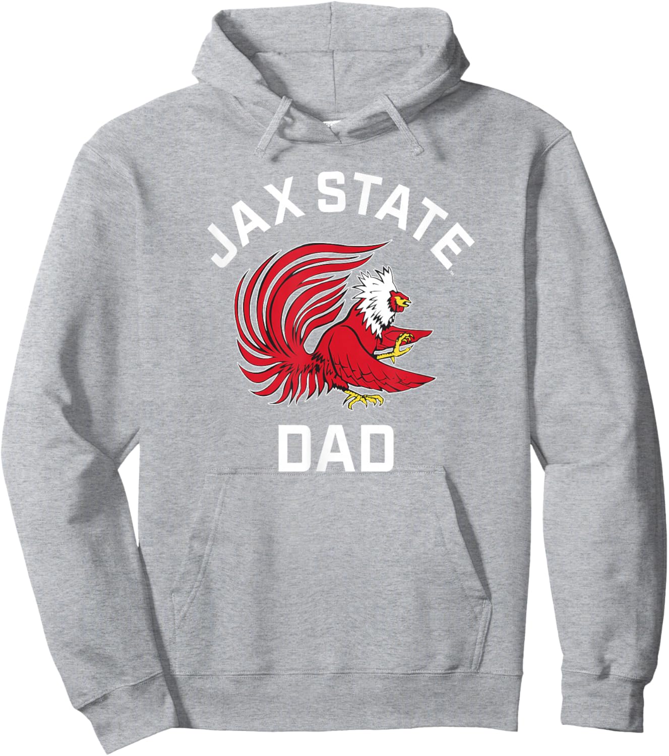 Jacksonville State University JSU Gamecocks Arched Dad Hoodie - Hoodie | Ash