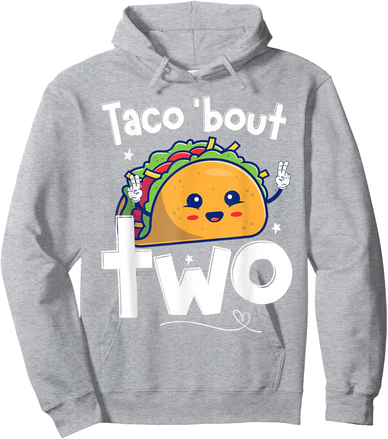 Cute 2 year old Boys Girls 2nd Second Birthday Taco bout two Hoodie - Hoodie | Ash