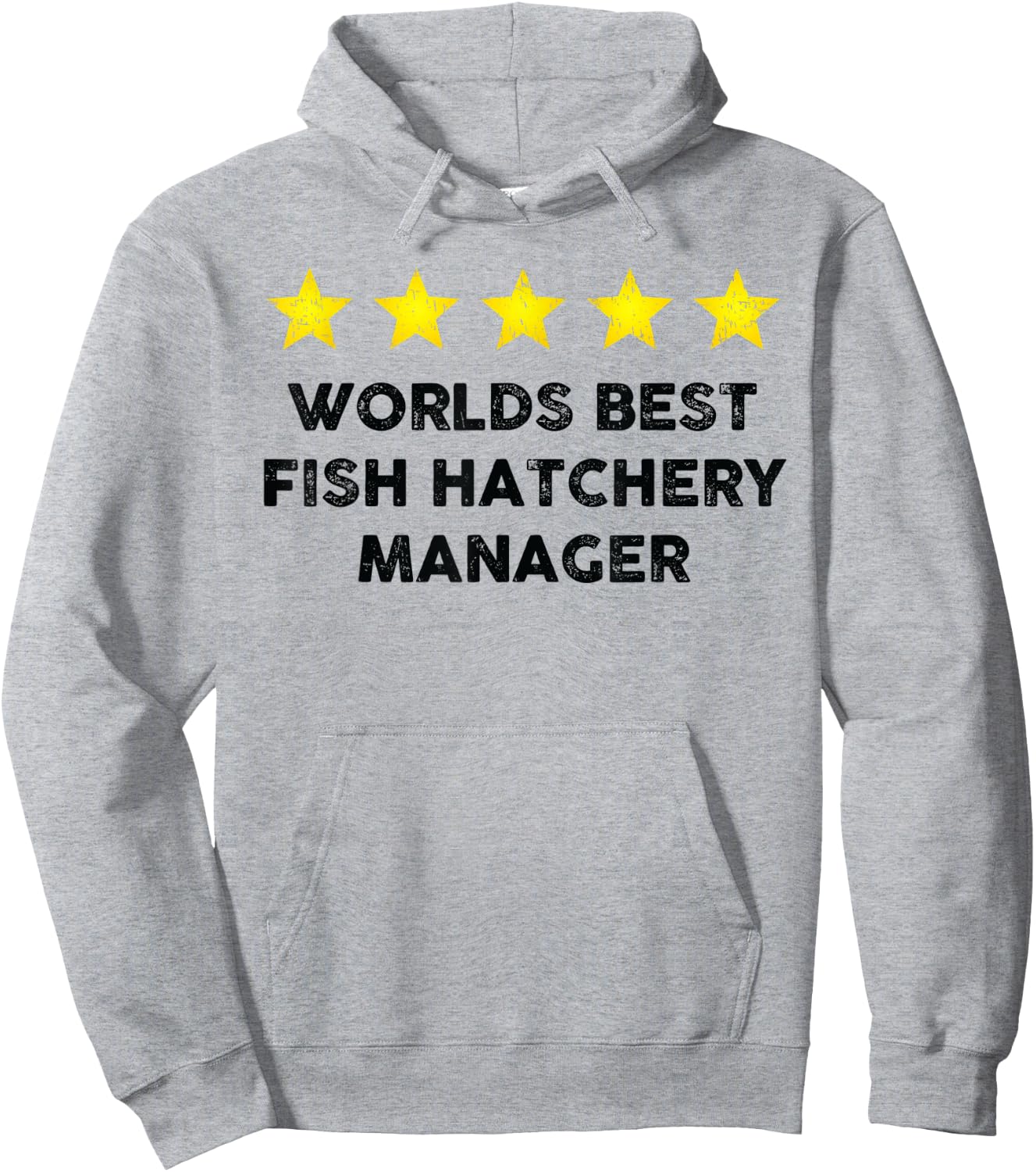 Vintage Five Star Worlds Best Fish Hatchery Rating Word Desi Hoodie - Hoodie | Ash