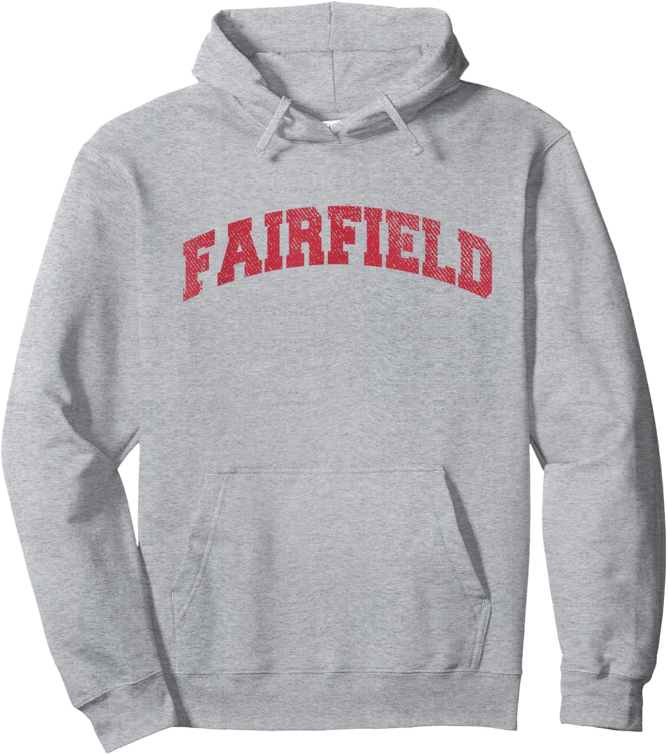 Fairfield Connecticut Classic Athletic Sports Distressed Hoodie - Hoodie | Ash