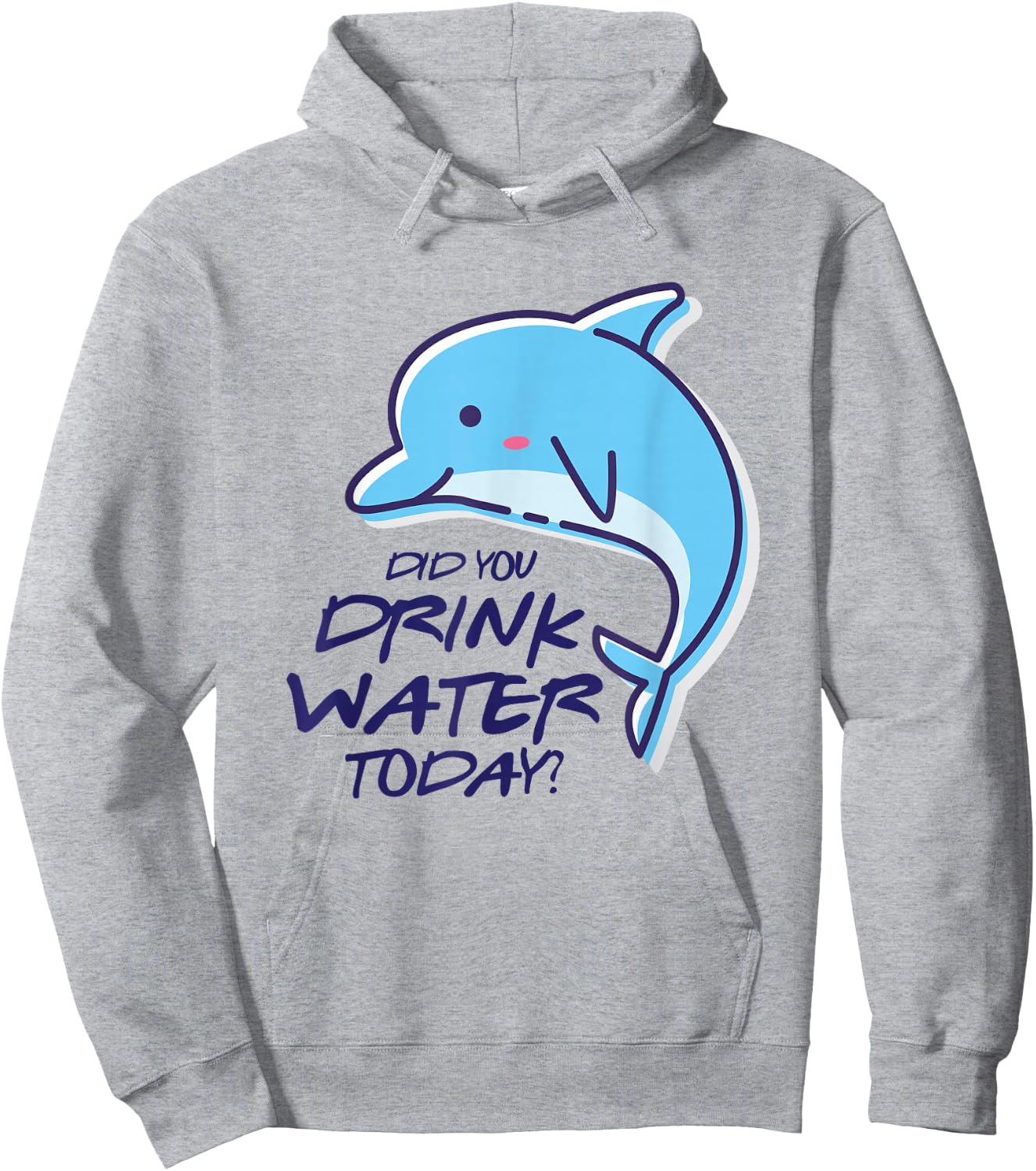 Dolphin Drink Water Hoodie - Hoodie | Ash