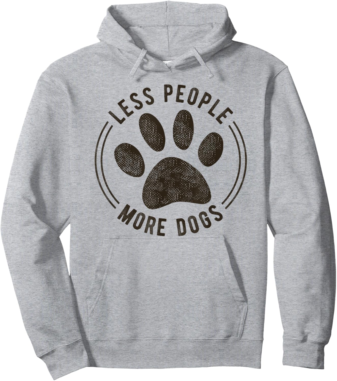 Less People More Dogs Funny Sarcastic Sayings Dog Lover Men Women Kids Hoodie - Hoodie | Ash