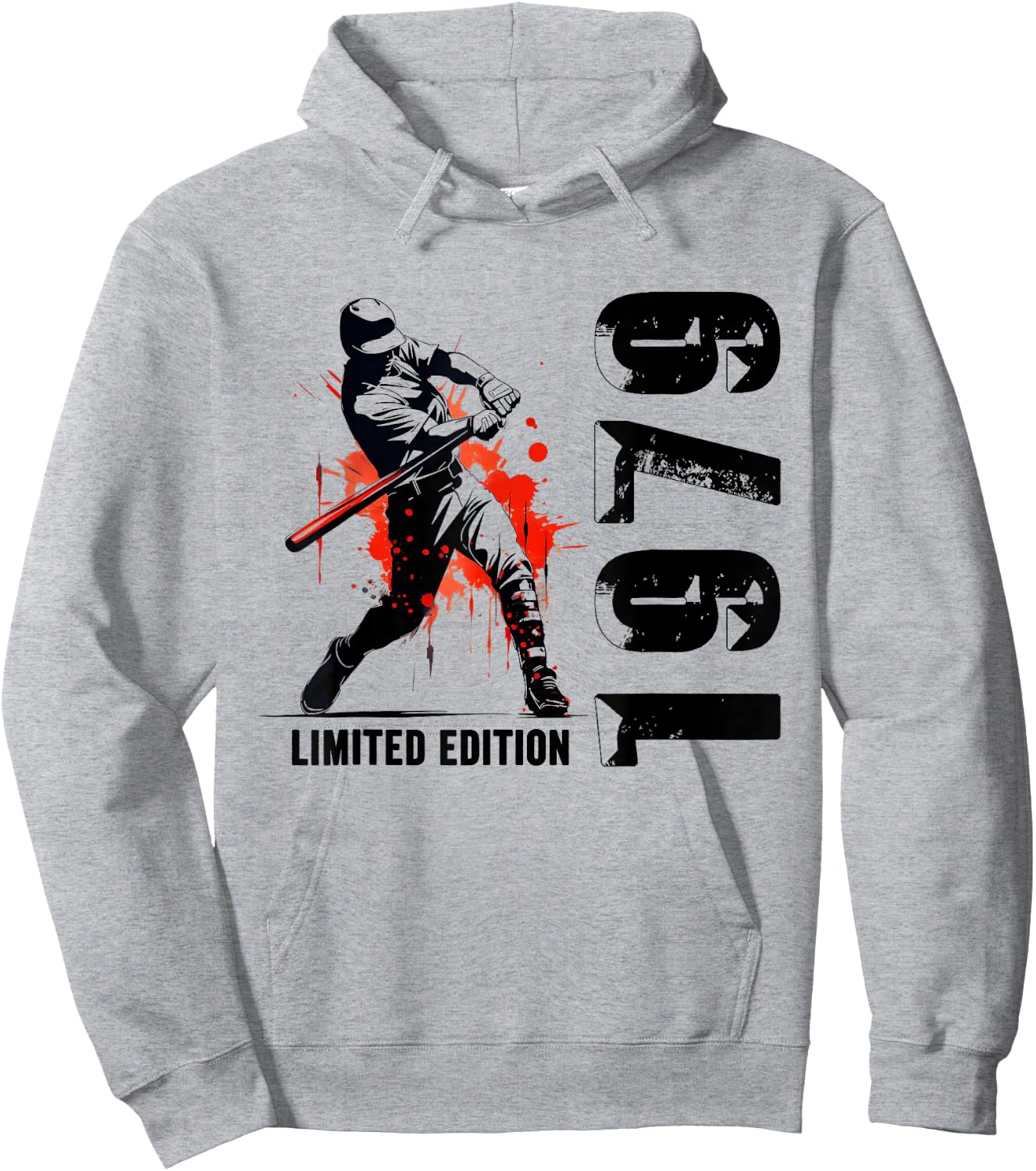 45th Birthday Baseball Limited Edition 1979 45 Years Old Hoodie - Hoodie | Ash