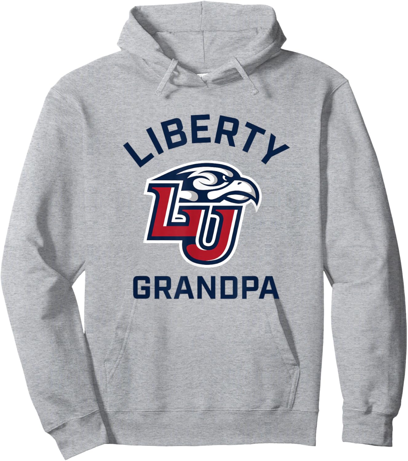 Liberty University Flames Arched Grandpa Hoodie - Hoodie | Ash