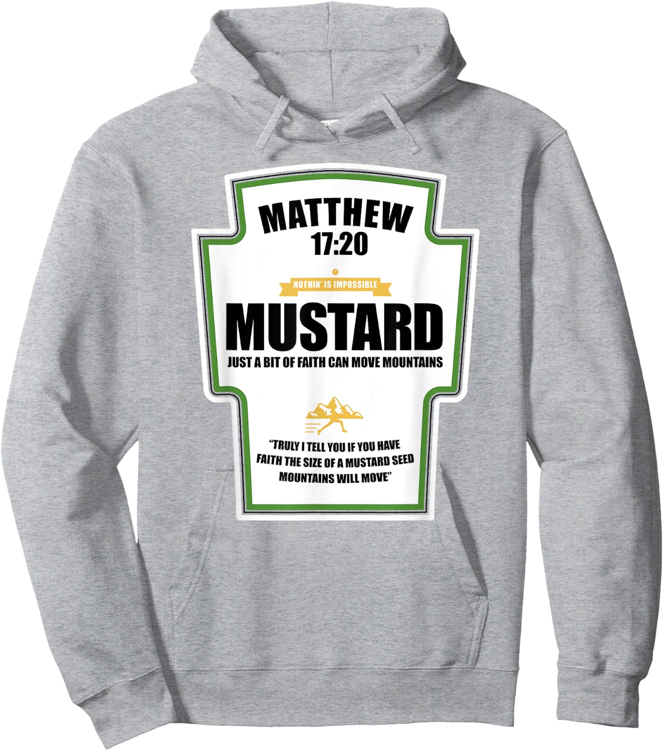 Faith as a Grain of Mustard Christian Parody Fun Hoodie - Hoodie | Ash