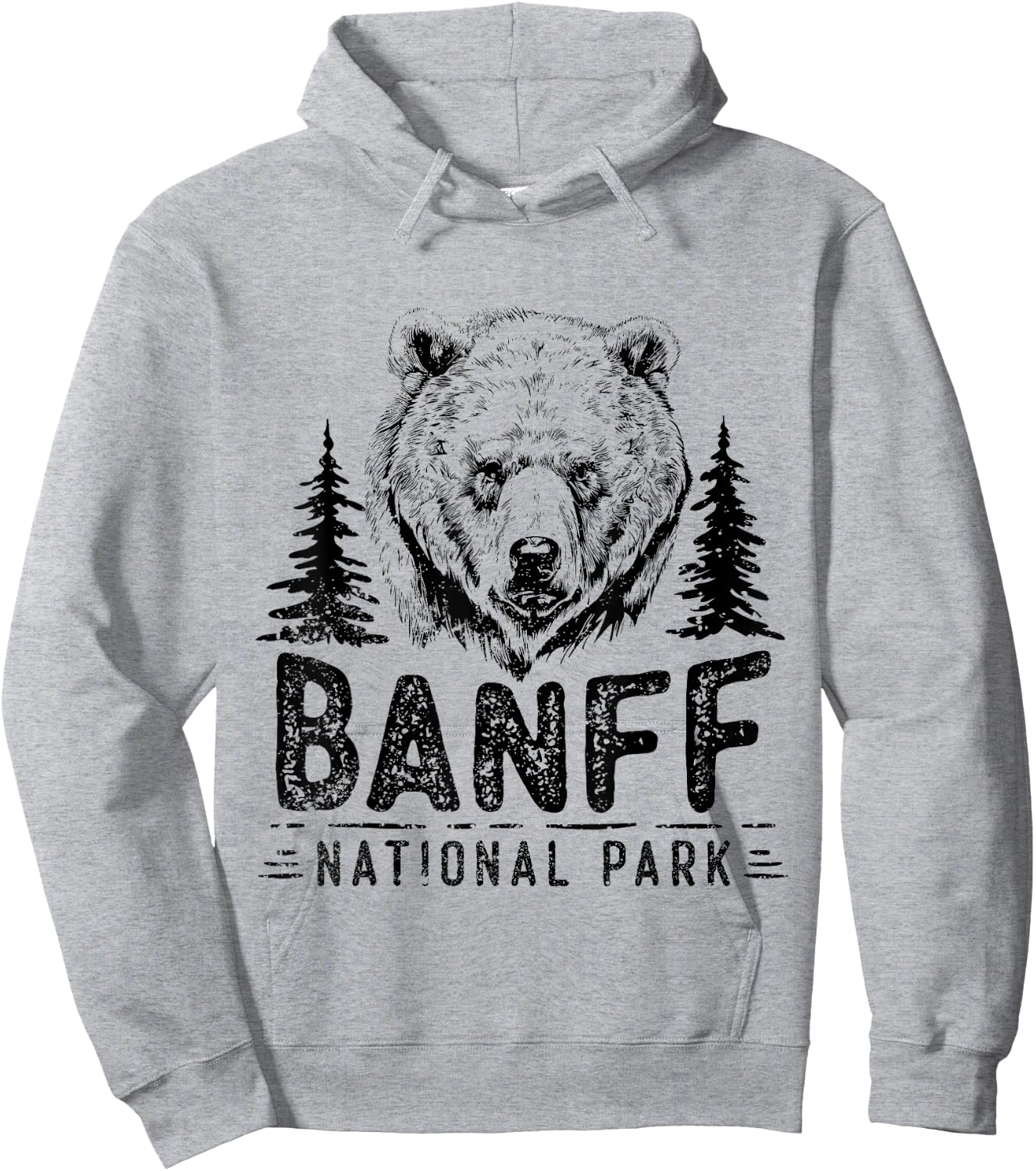 Banff National Park Alberta Lake Louise Bears Banff Hoodie - Hoodie | Ash
