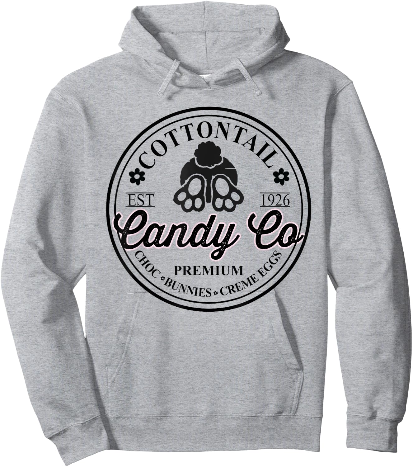 Easter Cottontail Candy Co Cute Bunny Rabbit Easter Day Hoodie - Hoodie | Ash
