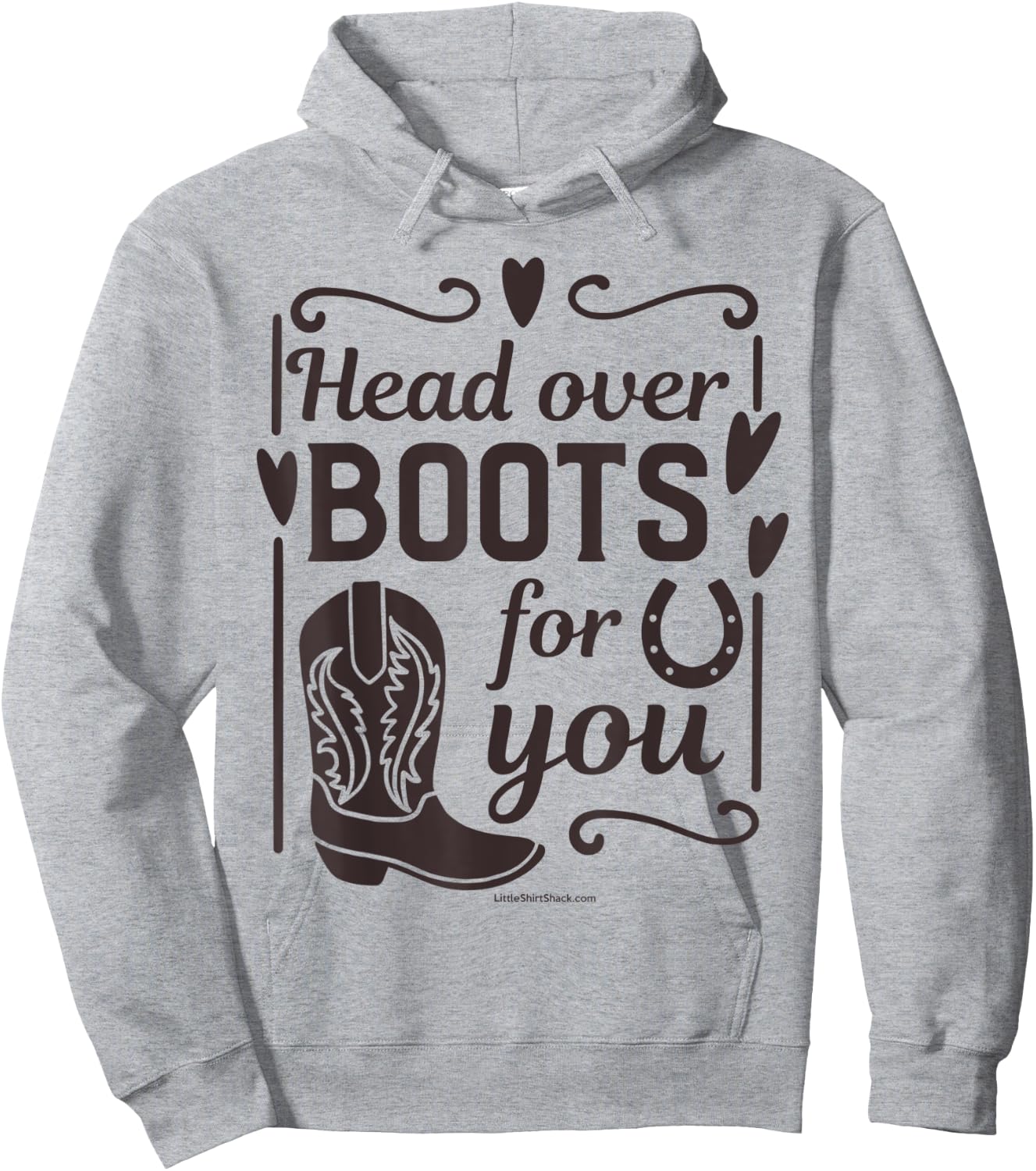Head over Heels. Boots. Southern. Farmer South Country Funny Hoodie - Hoodie | Ash