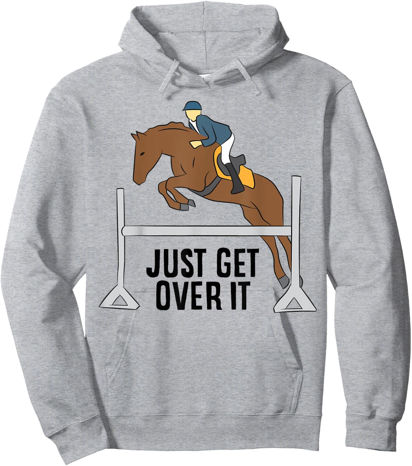 Funny Horse Rider Hunter Jumper Horse Equestrian Hoodie - Hoodie | Ash