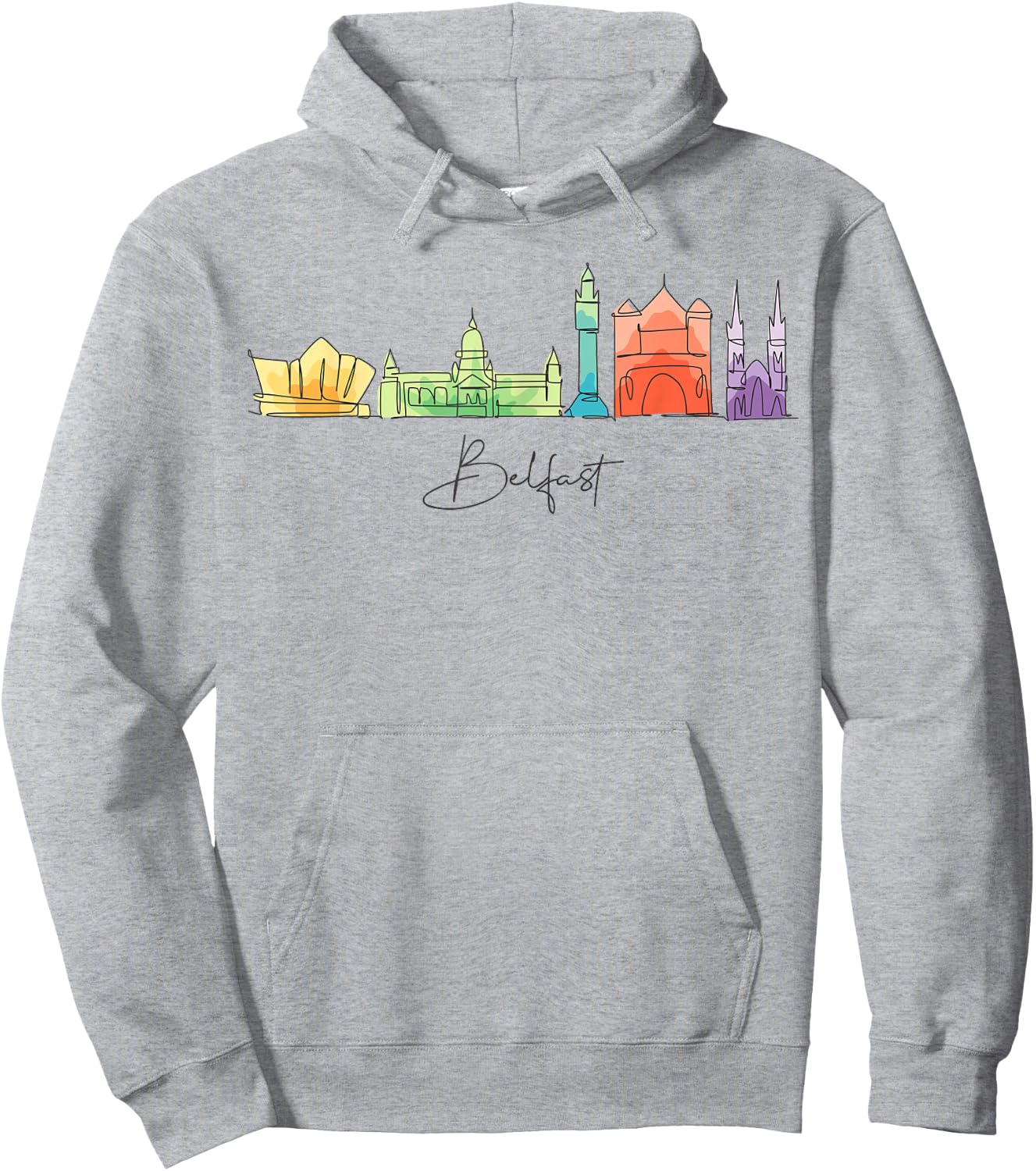 Travel Europe Nothern Ireland Belfast Vacation Souvenir Hoodie - Hoodie | Ash