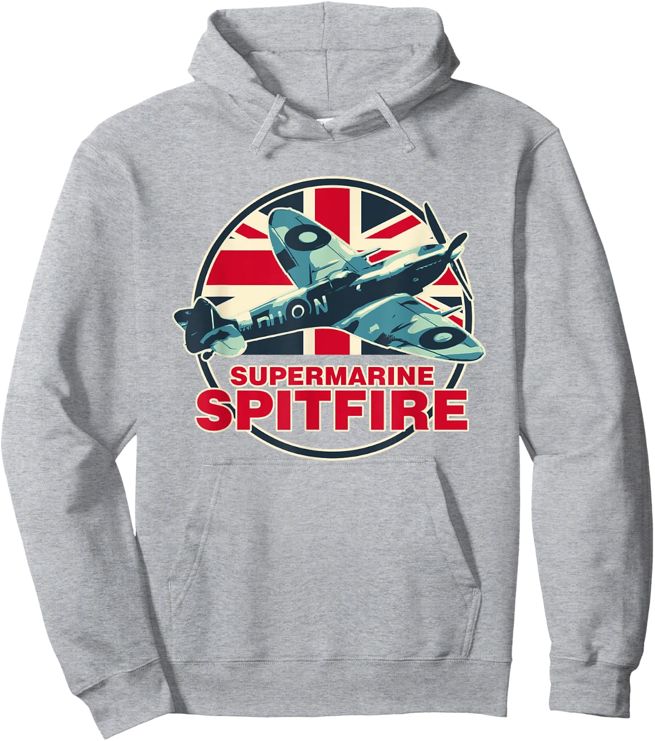 RAF Spitfire Aeroplane War Tarpaulin Aircraft WW2 Men Boys Kids Hoodie - Hoodie | Ash