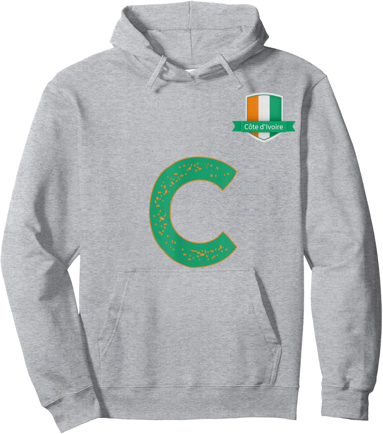 Team Flag Group apparel - C - Côte d'Ivoire Ivory Coast Hoodie - Hoodie | Ash