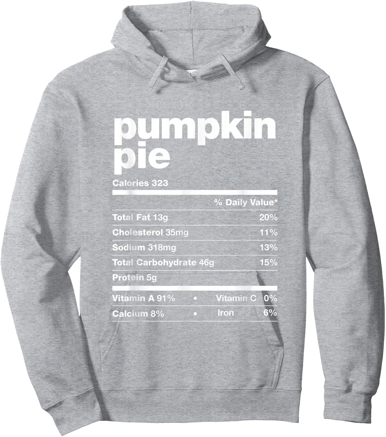 Pumpkin Pie Nutrition Facts Thanksgiving Matching Family Hoodie - Hoodie | Ash