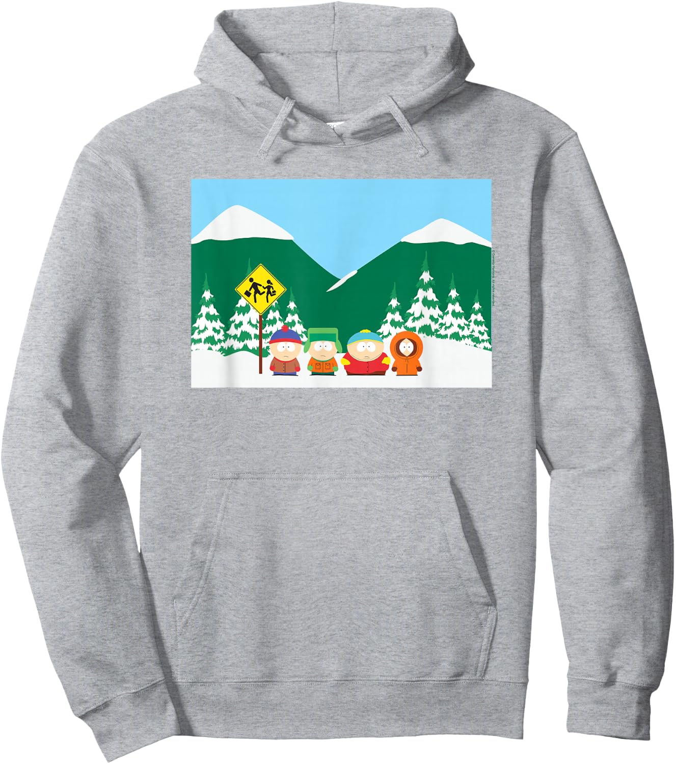 South Park Bus Stop Hoodie - Hoodie | Ash