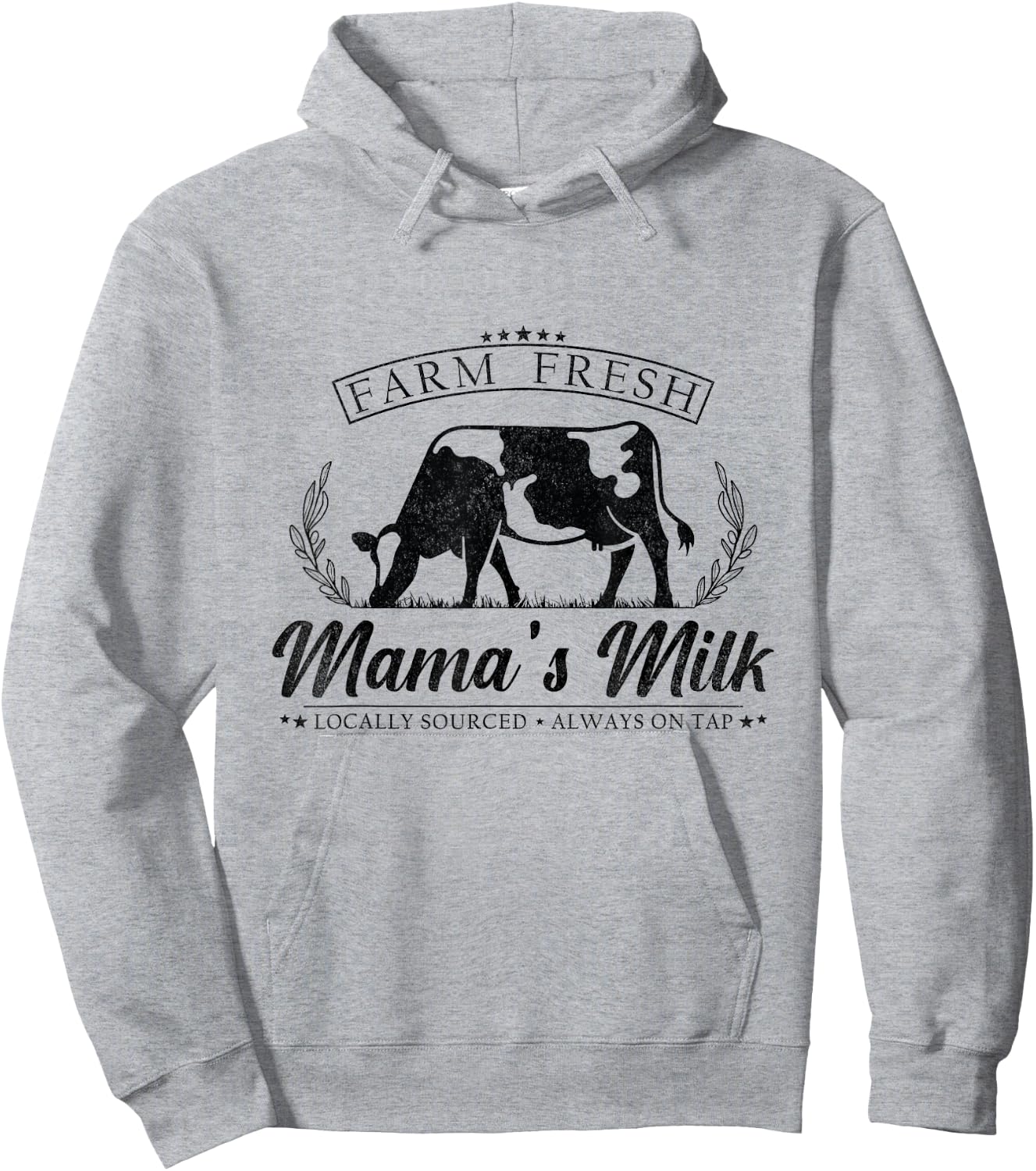 Fresh Milk Mama's Dairy Farm Breastfeeding Mom Brewing Funny Hoodie - Hoodie | Ash