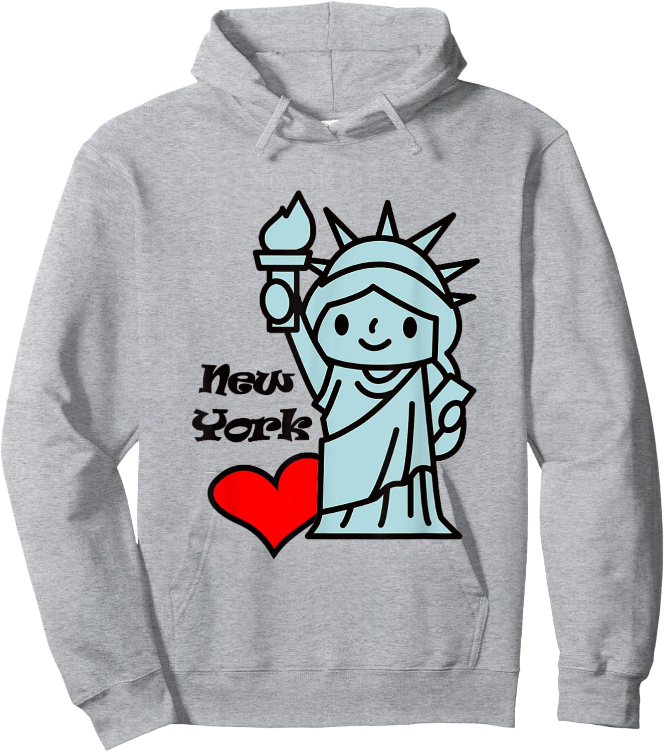 Statue Of Liberty I Love New York Hoodie - Hoodie | Ash