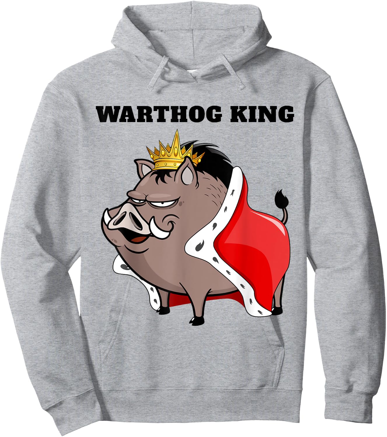 Warthog King | Boys Warthog Lover | Warthog Hoodie - Hoodie | Ash