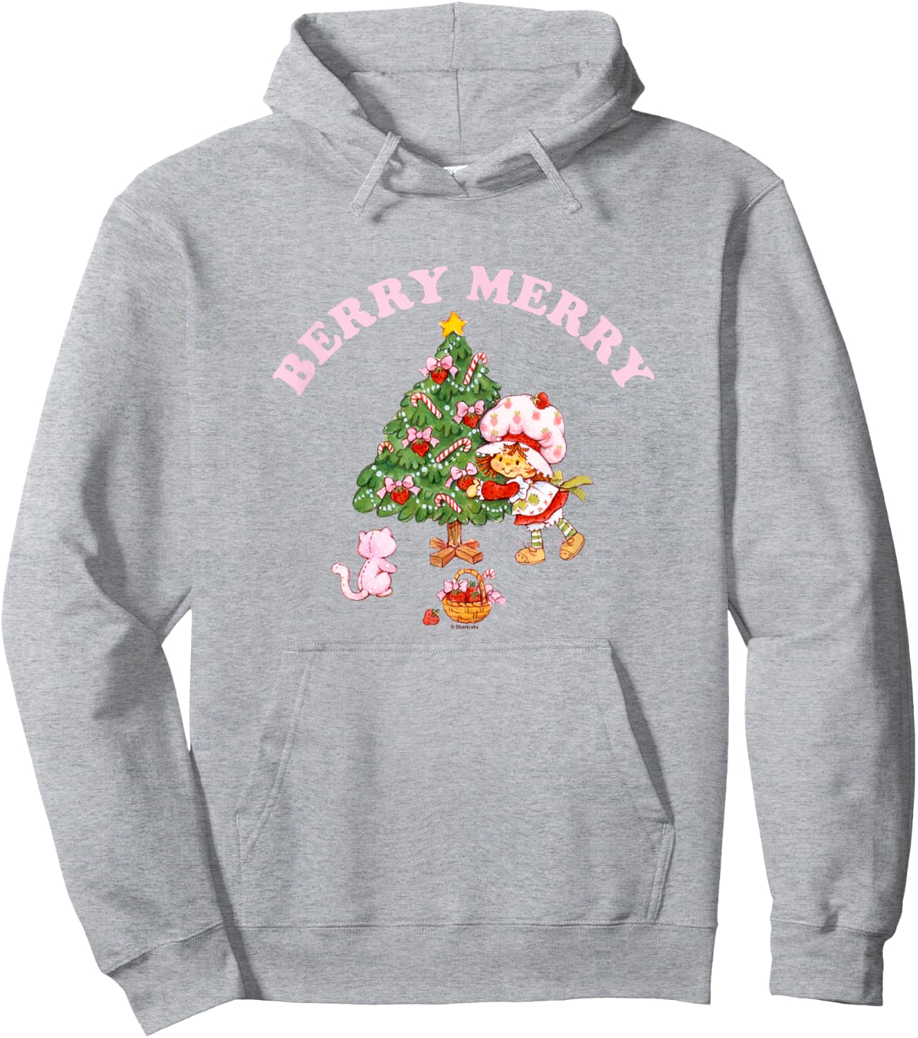 Strawberry Shortcake Christmas Berry Merry Decorating Tree Hoodie - Hoodie | Ash