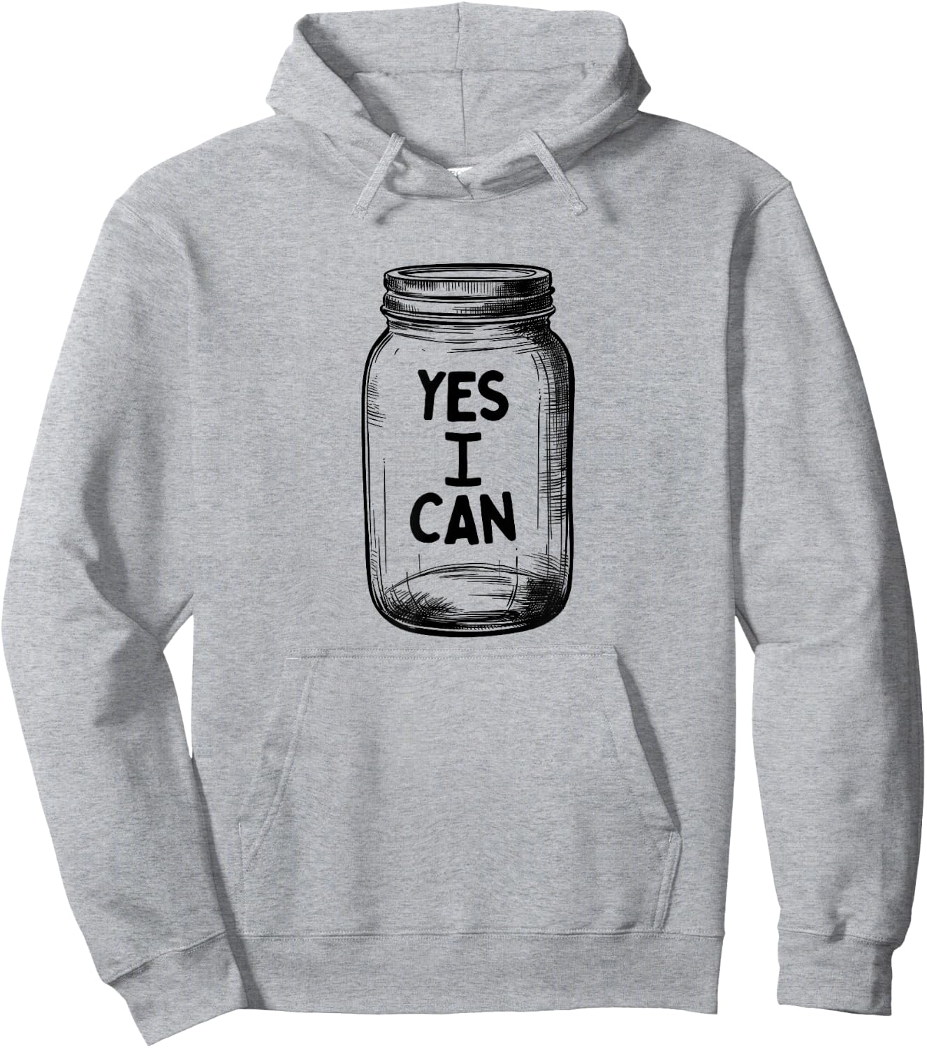 Yes I Can, Canning Mason Jar Pickling Food Preserving Jam Hoodie - Hoodie | Ash