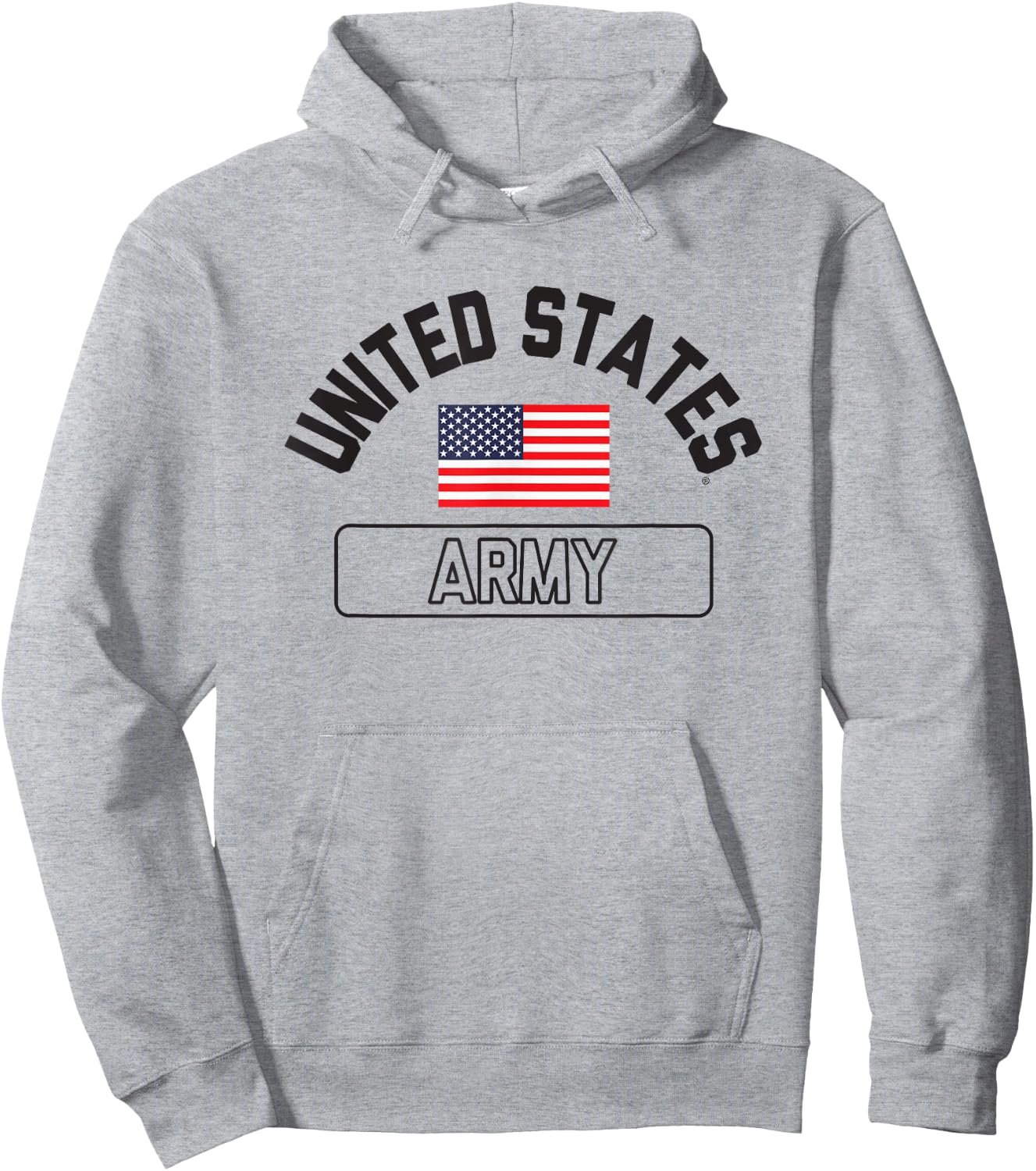 United States Army Military Flag White Officially Licensed Hoodie - Hoodie | Ash