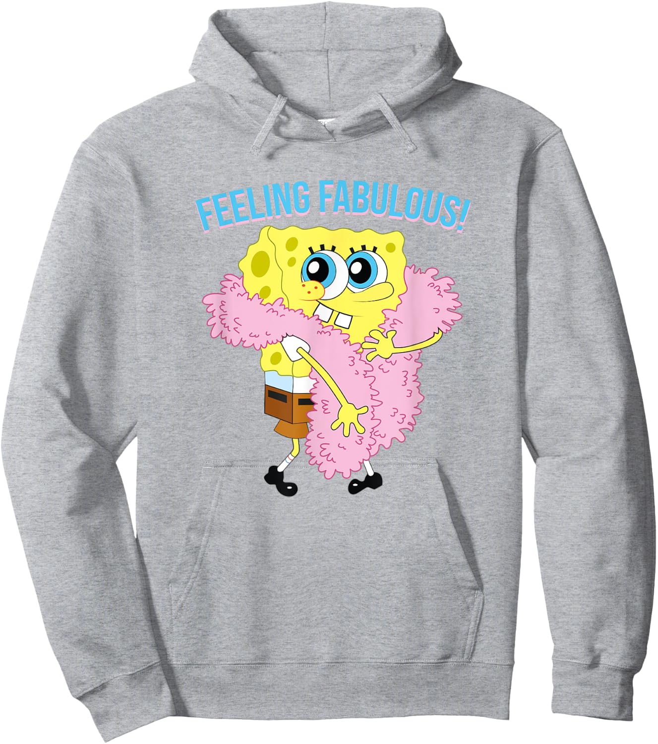Mademark x SpongeBob SquarePants - SpongeBob in Feather Boa - Feeling Fabulous! Hoodie - Hoodie | Ash