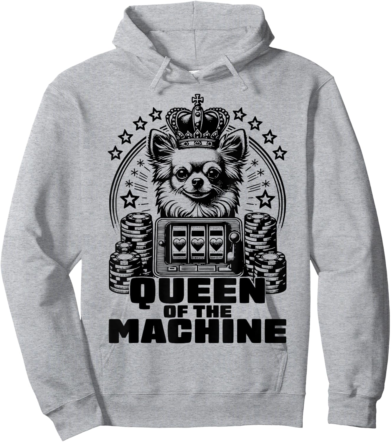 Queen Of The Slot Machine Casino Gambling Lover Hoodie - Hoodie | Ash