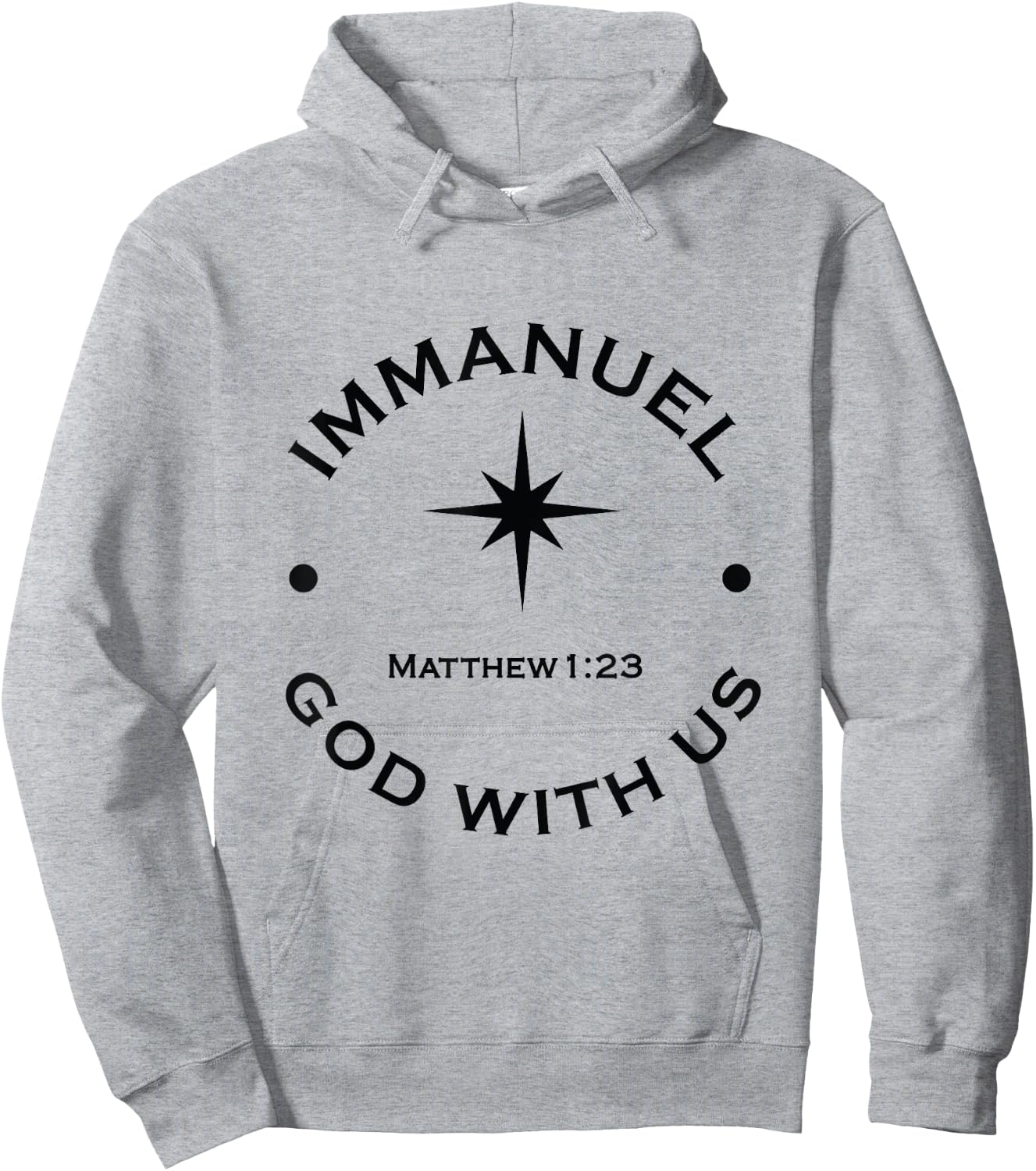Immanuel God With Us Christmas Hoodie - Hoodie | Ash