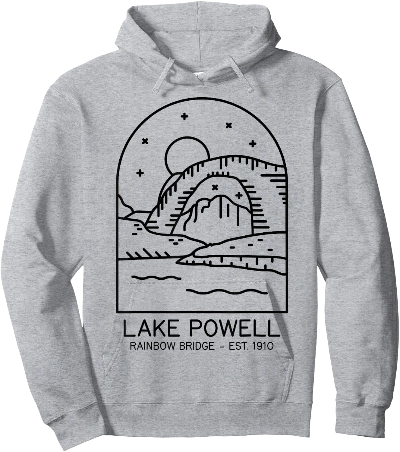 Lake Powell Reservoir 1963 Rainbow Bridge 1910 Utah Arizona Hoodie - Hoodie | Ash