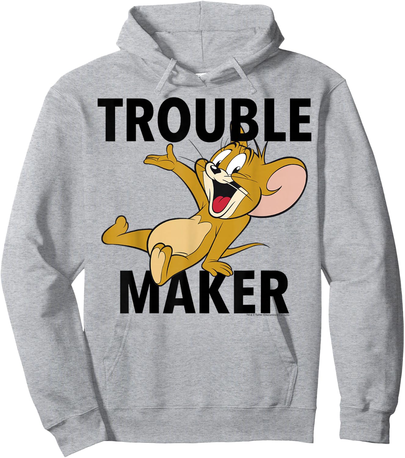 Tom and Jerry Trouble Maker Portrait Hoodie - Hoodie | Ash