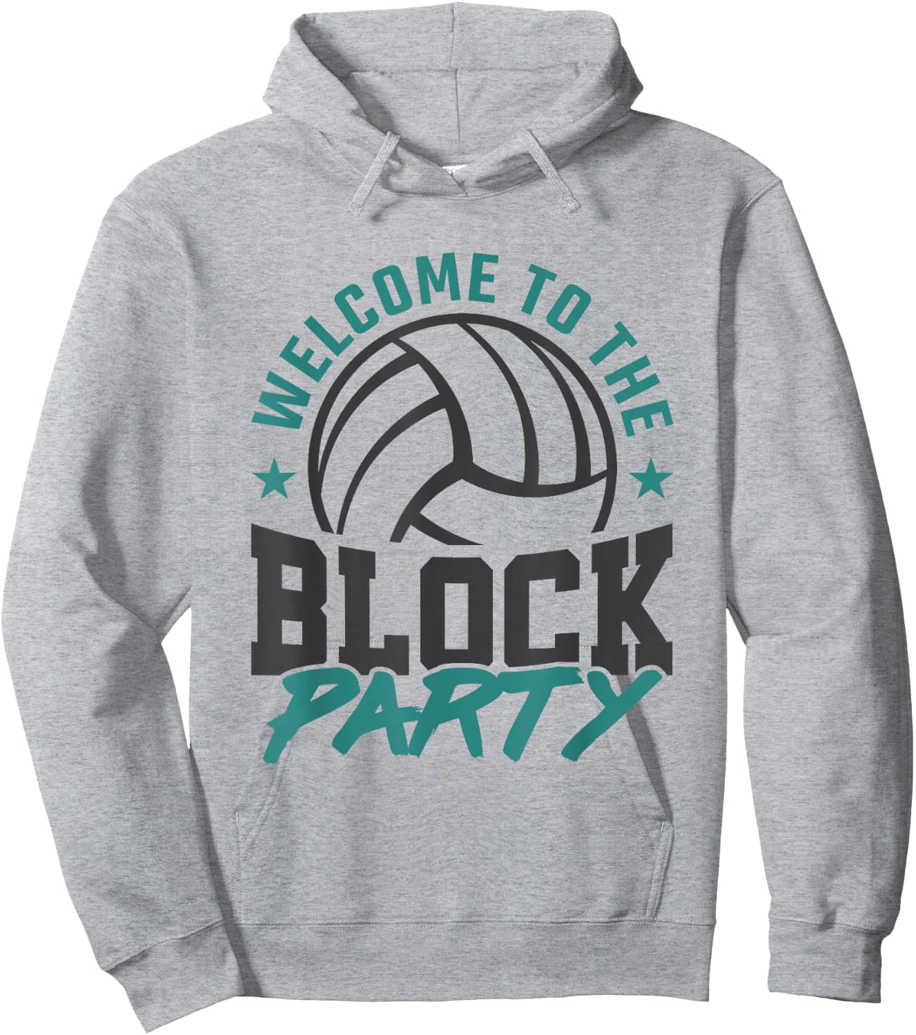Welcome to the Block Party Volleyball Middle Blocker Hoodie - Hoodie | Ash